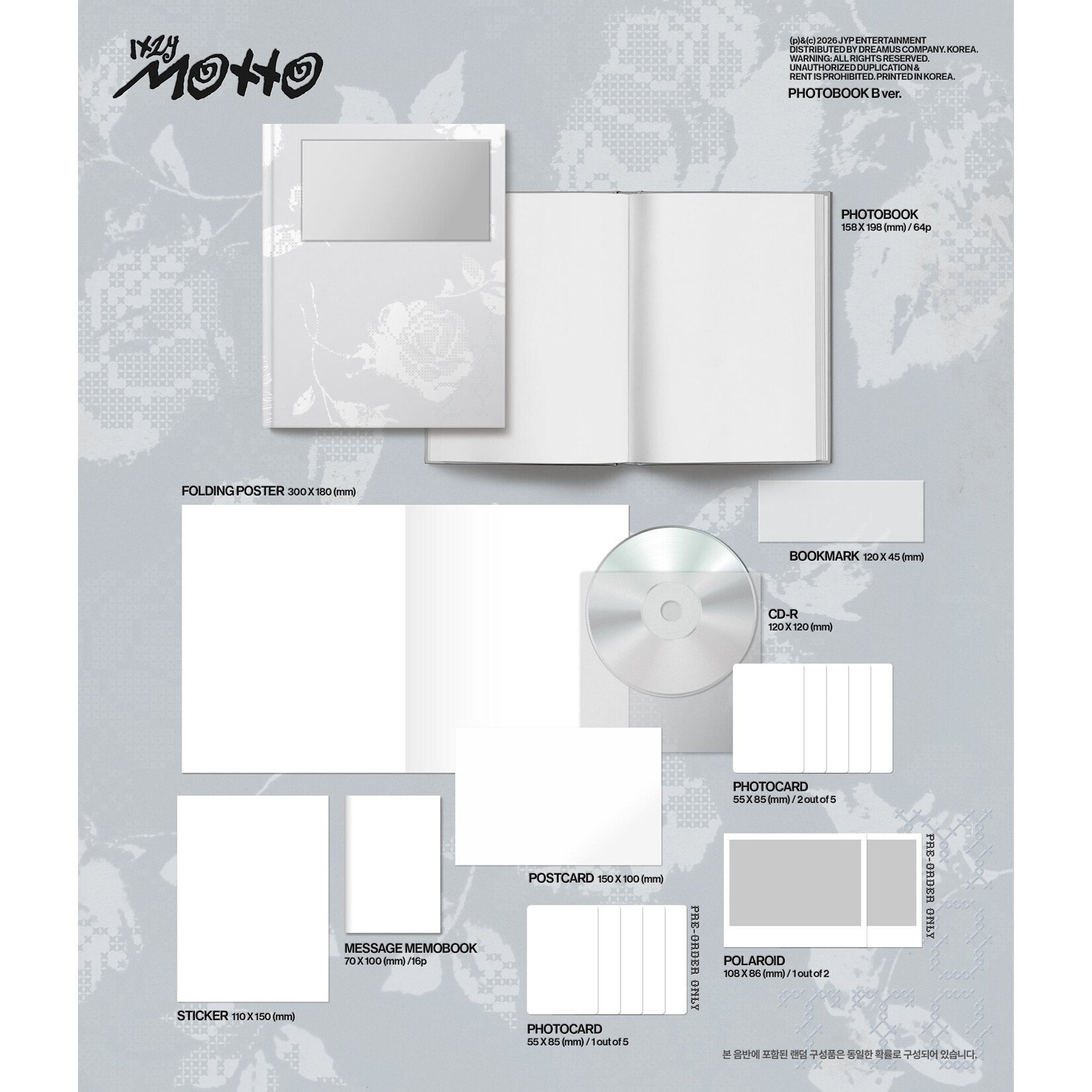 Itzy ITZY - [MOTTO] (Photobook Ver.) (3types Random Ver.)+ Random Photocard (APPLE MUSIC)