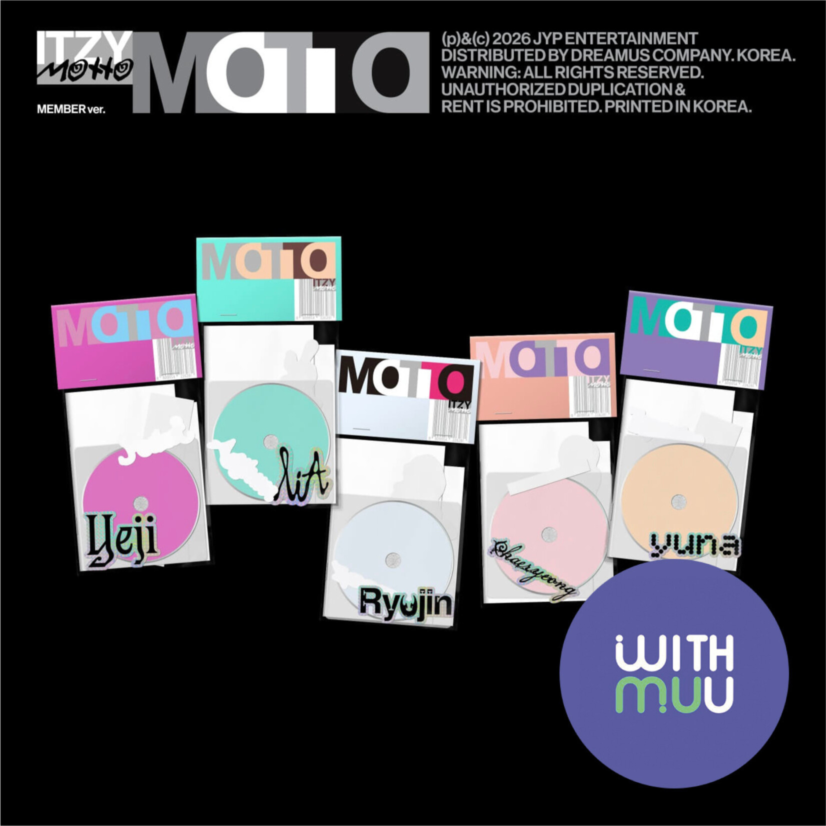 Itzy ITZY - [MOTTO] (MEMBER Ver.) + Random Photocard (Withmuu)