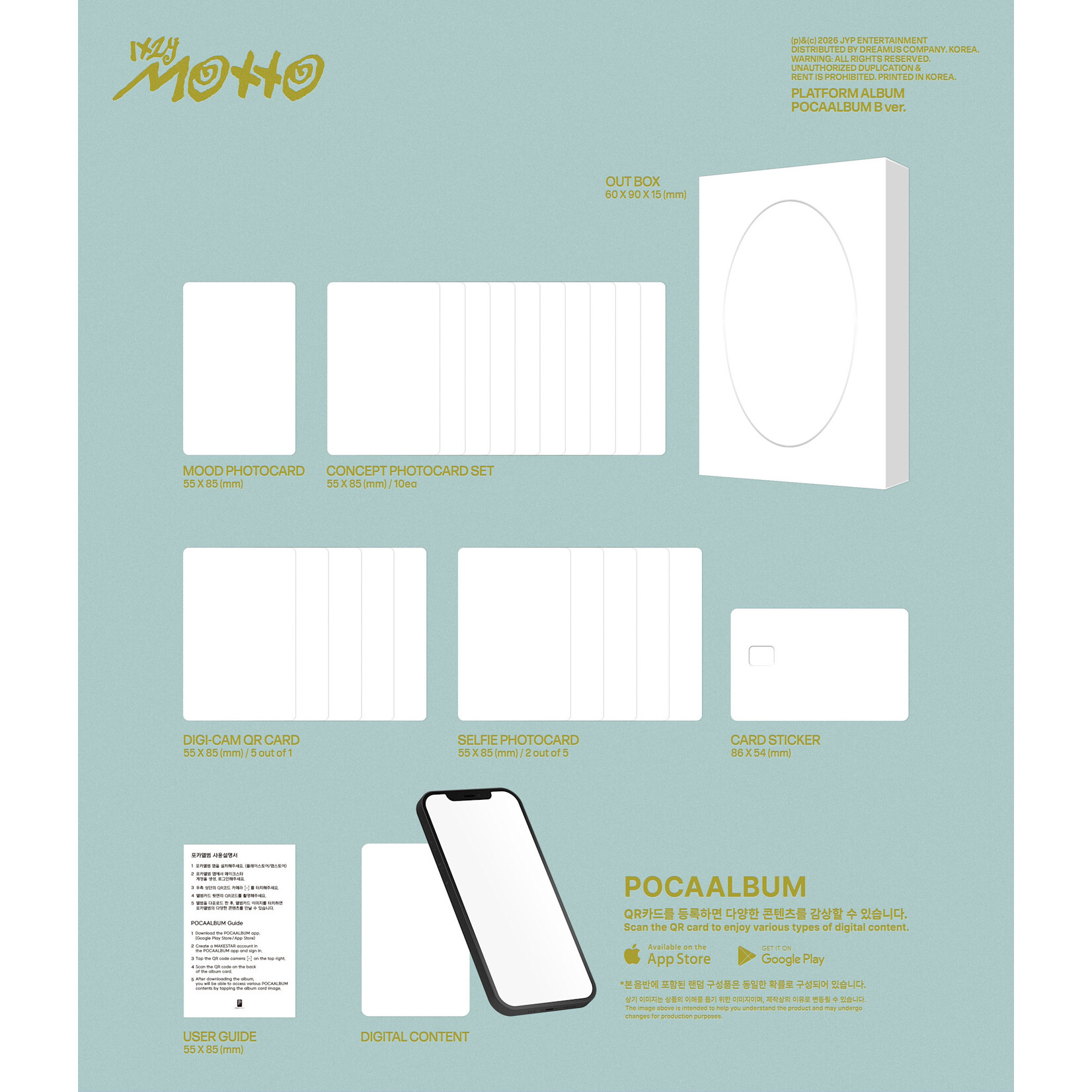 Itzy ITZY - [MOTTO] (POCAALBUM Ver.) + Random Photocard (Withmuu)
