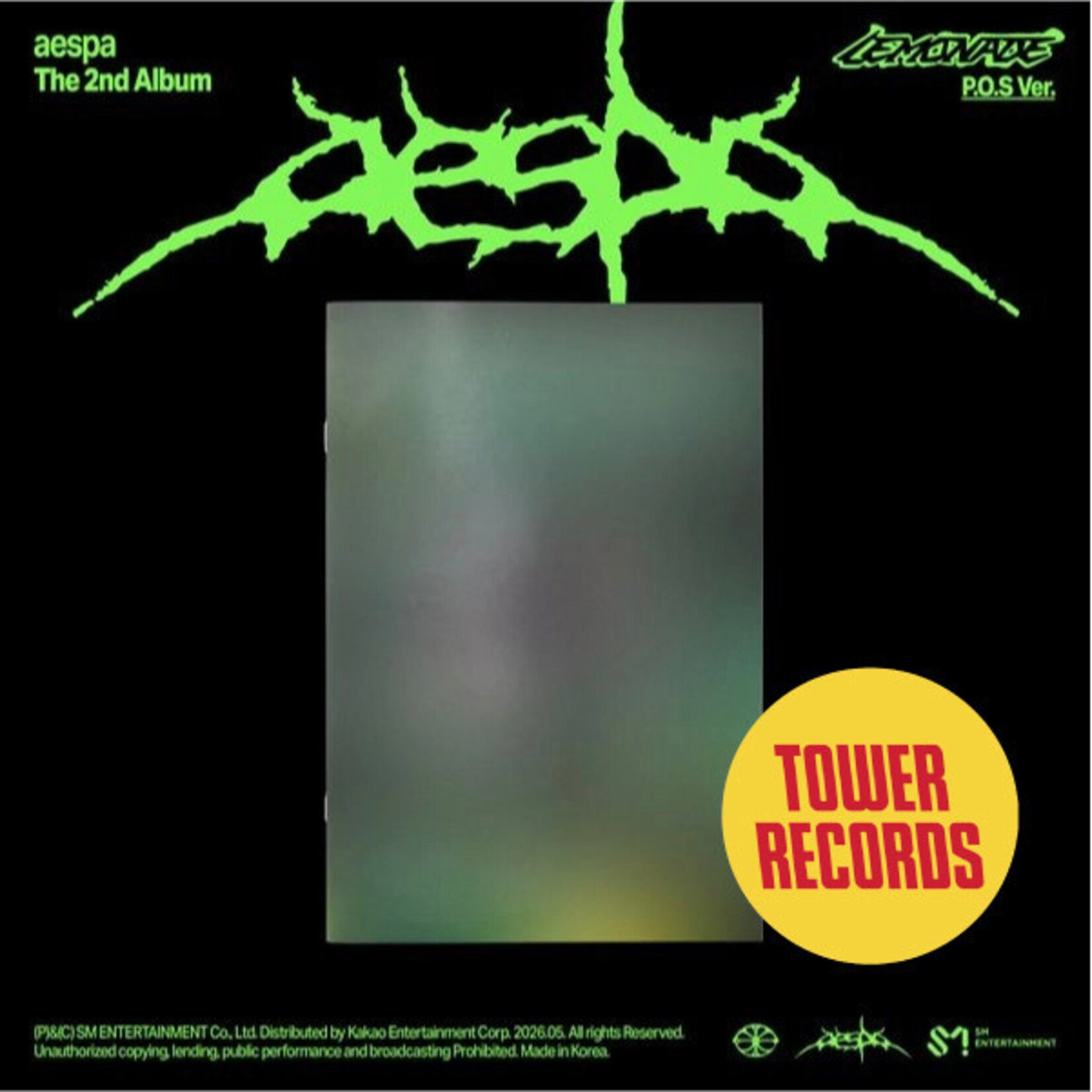 Aespa aespa - 2ND ALBUM [LEMONADE] (P.O.S Ver.) + Random Photocard (TOWER RECORDS)