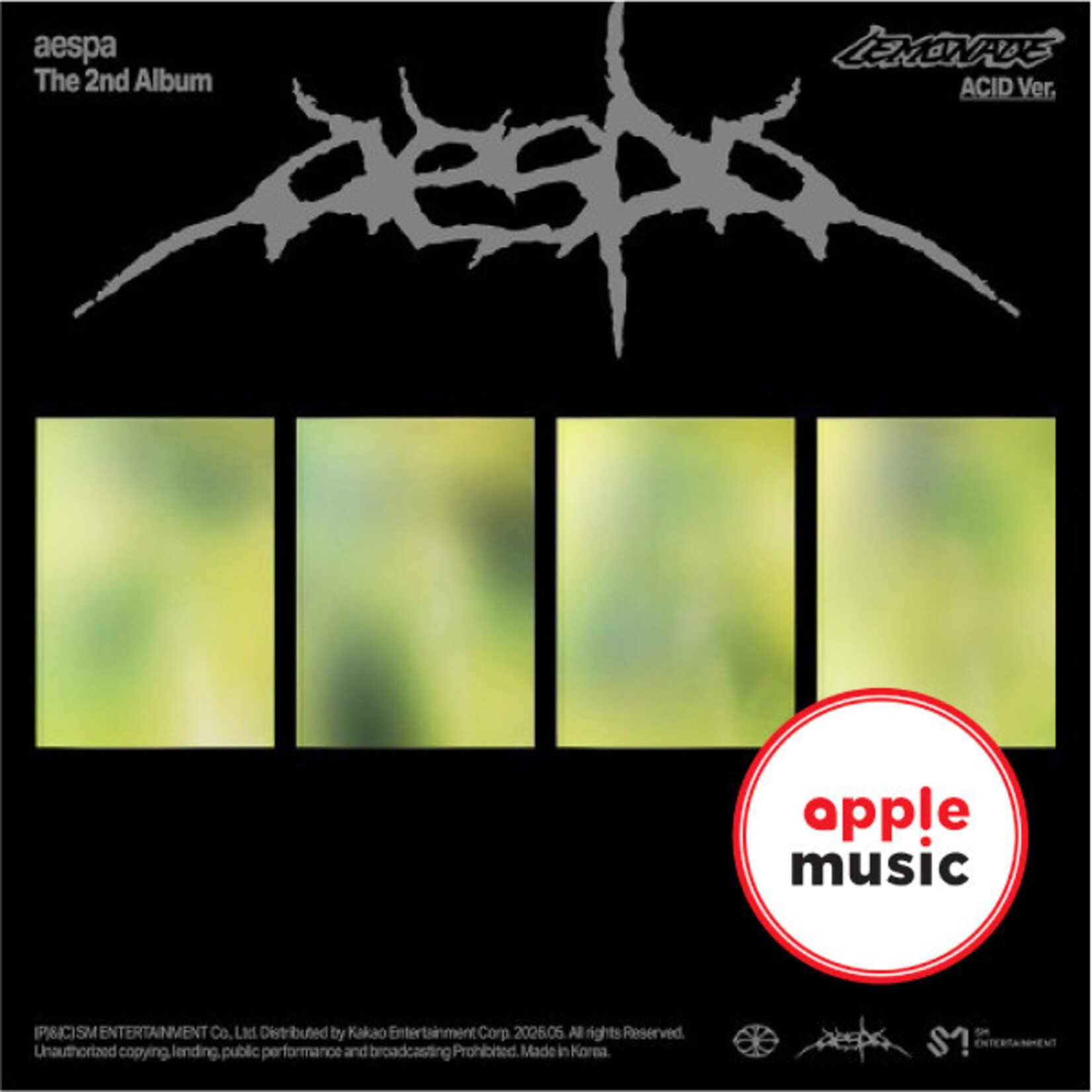 Aespa aespa - 2ND ALBUM [LEMONADE] (ACID Ver.) + Random Photocard (APPLE MUSIC)