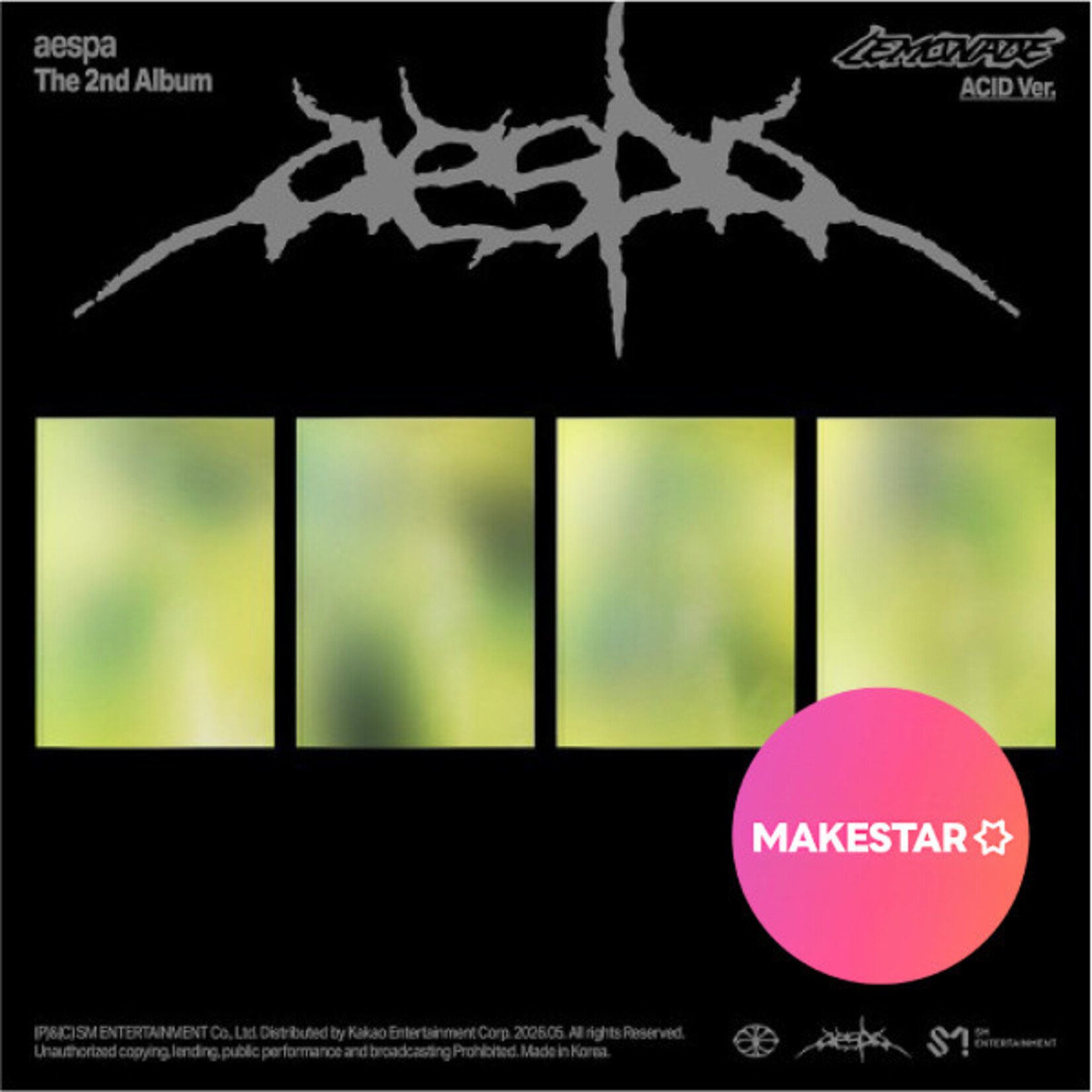 Aespa aespa - 2ND ALBUM [LEMONADE] (ACID Ver.) + Random Photocard (MAKESTAR)