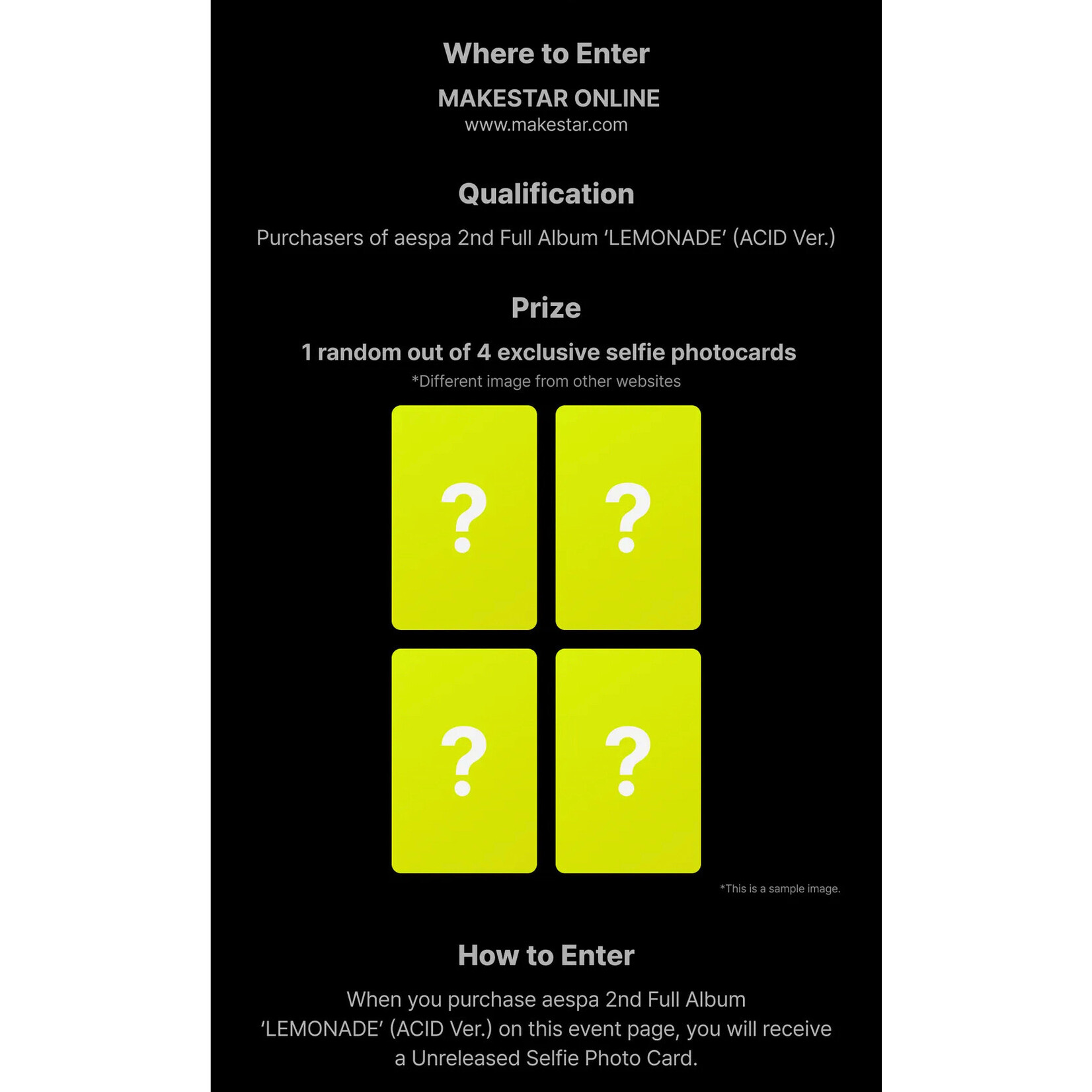 Aespa aespa - 2ND ALBUM [LEMONADE] (ACID Ver.) + Random Photocard (MAKESTAR)