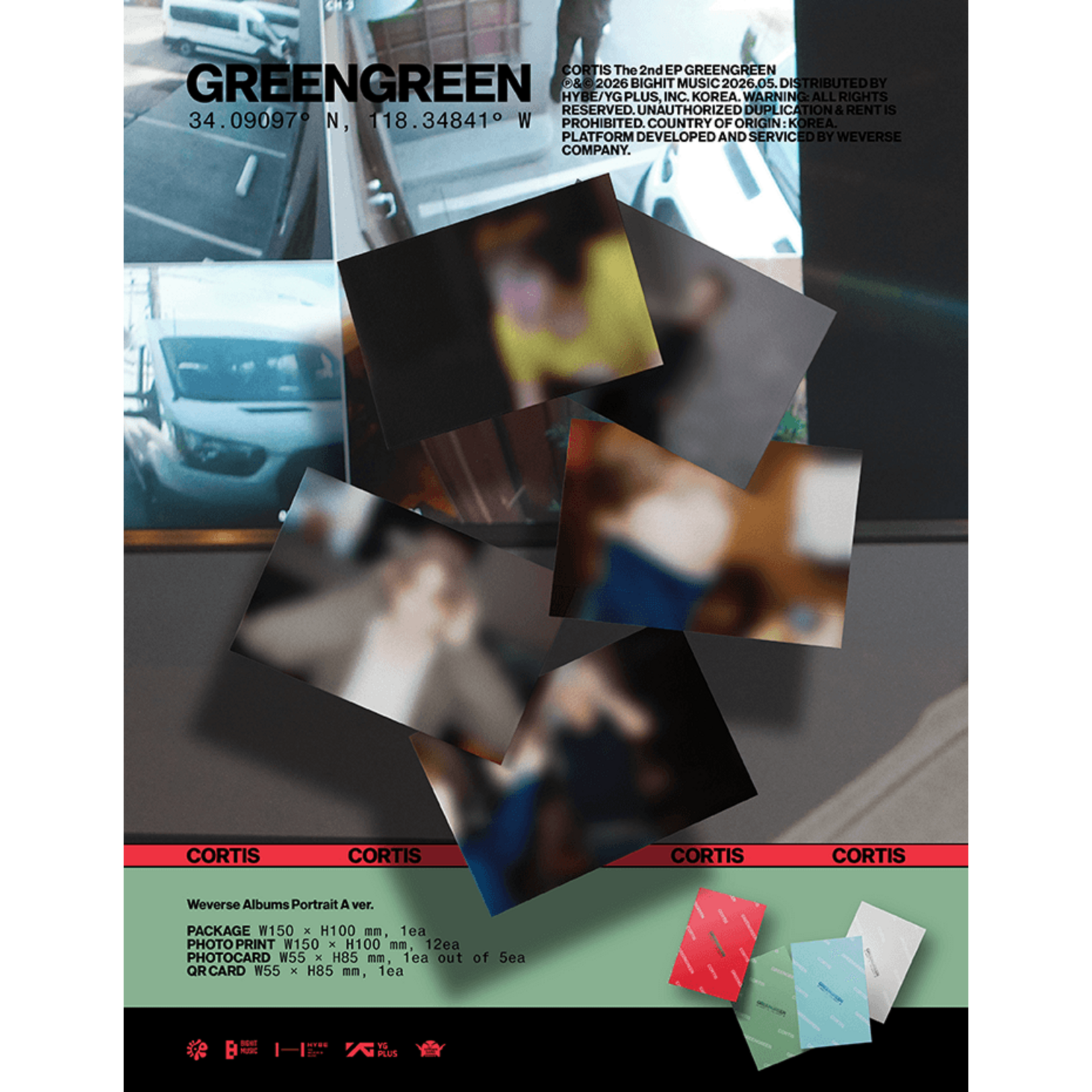 CORTIS [STUDIO CHOOM GIFT] CORTIS - The 2nd EP [GREENGREEN] (Weverse Albums ver.) + Weverse Gift (WS)