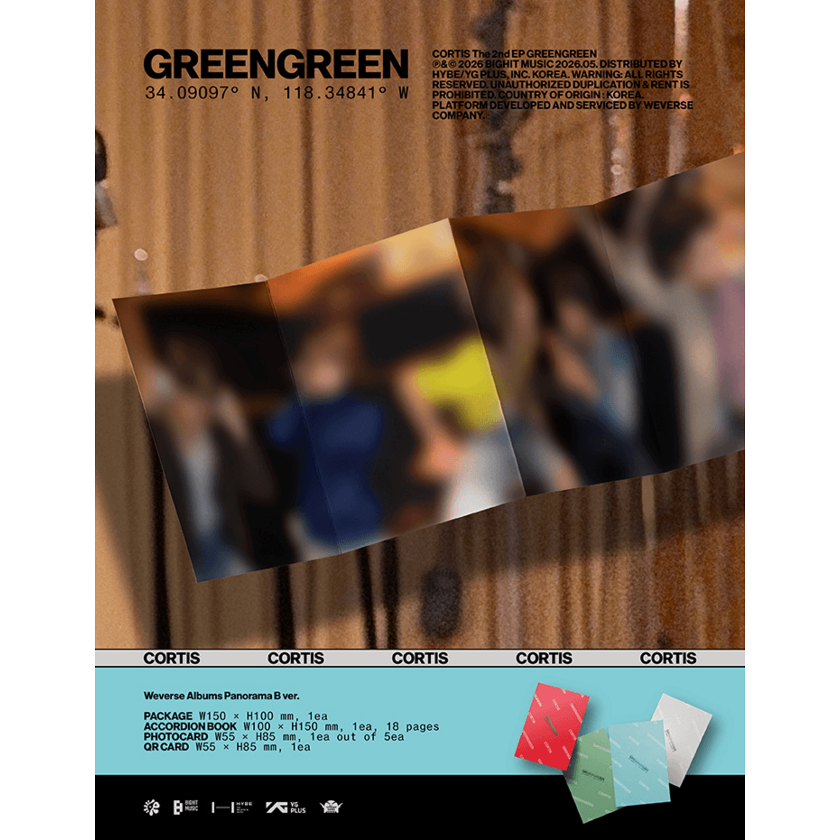 CORTIS [STUDIO CHOOM GIFT] CORTIS - The 2nd EP [GREENGREEN] (Weverse Albums ver.) + Weverse Gift (WS)