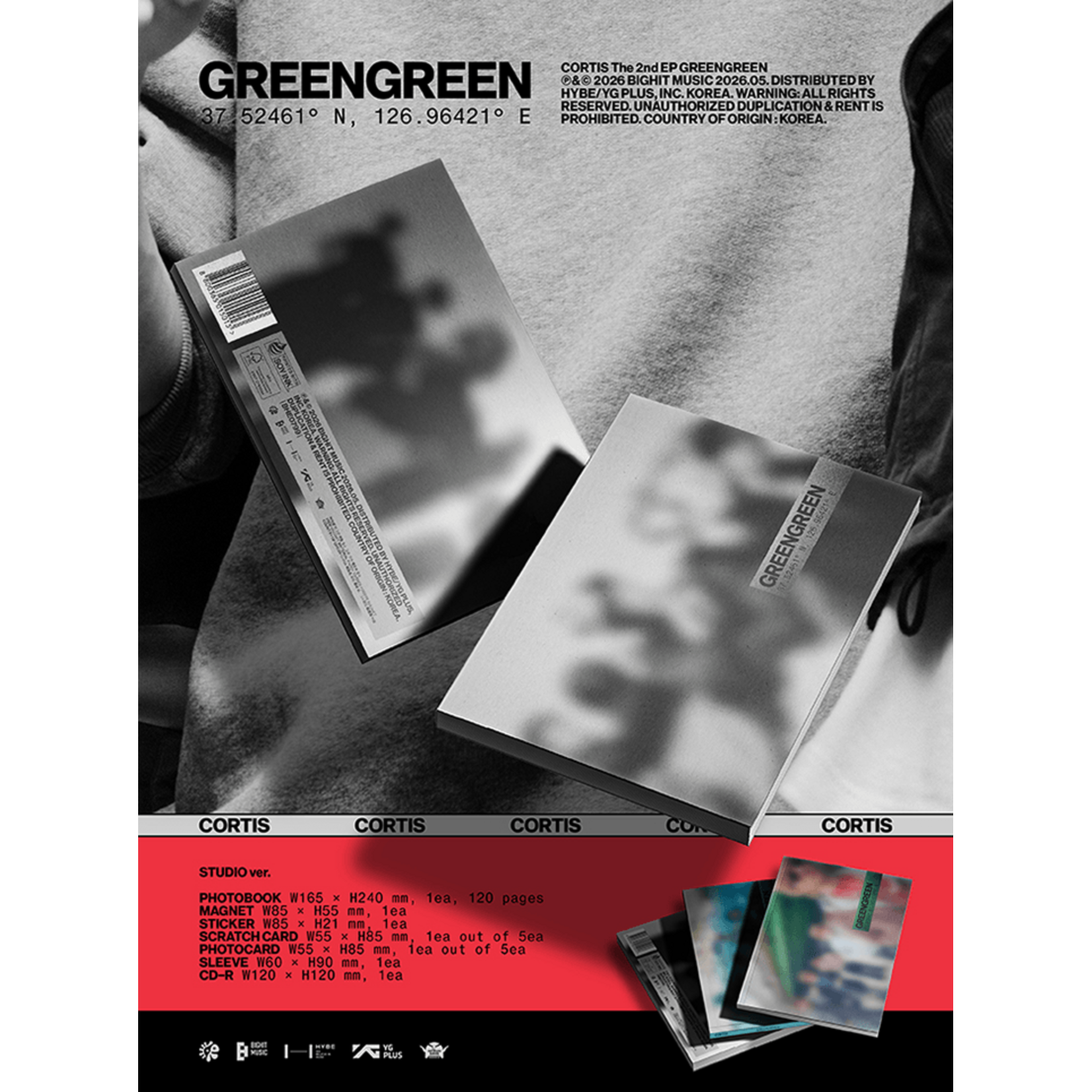 CORTIS [STUDIO CHOOM GIFT] CORTIS - The 2nd EP [GREENGREEN] (Photobook Ver.) + Weverse Gift (WS)