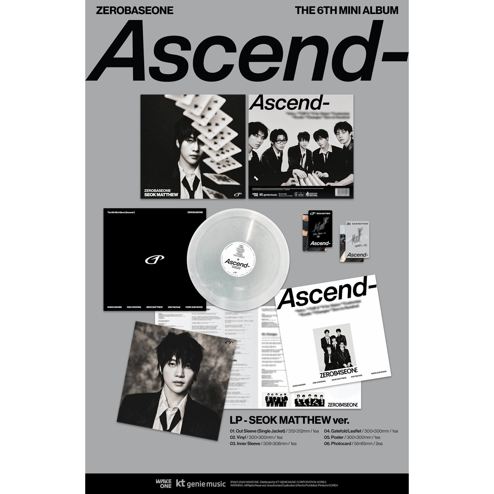 ZeroBaseOne ZEROBASEONE - The 6th Mini Album [Ascend-] (LP ver.)