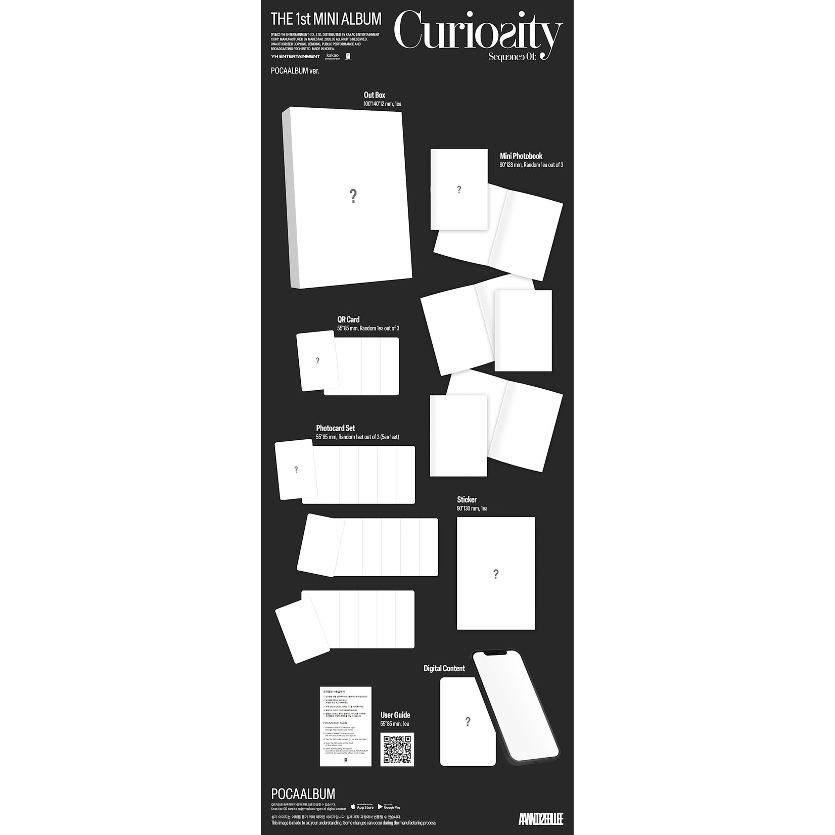 AND2BLE AND2BLE - 1ST MINI [Sequence 01 Curiosity] (POCAALBUM ver.) + Random Photocard (MAKESTAR)