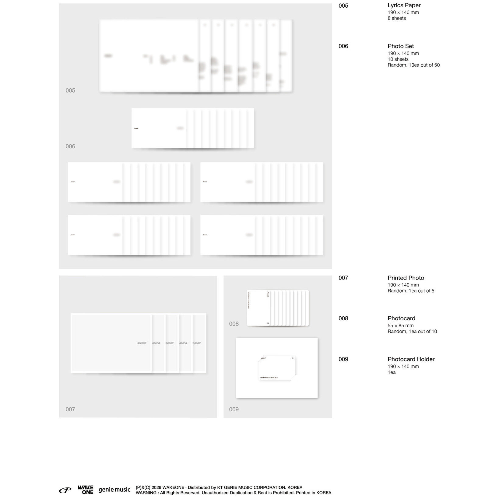 ZeroBaseOne ZEROBASEONE - The 6th Mini Album [Ascend-] (11 Ver.) + Random Photocard (SW)
