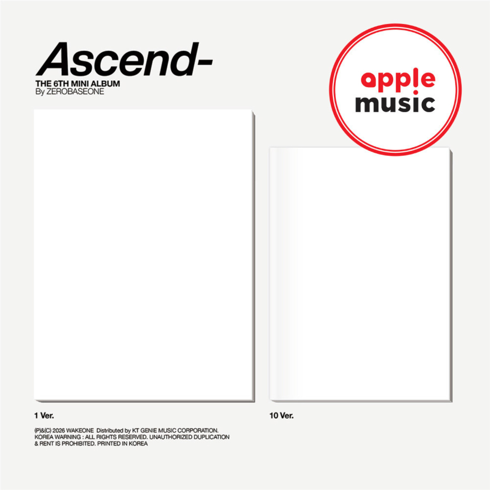 ZeroBaseOne ZEROBASEONE - The 6th Mini Album [Ascend-] (Photobook Ver. ) + Random Photocard (APPLE MUSIC)