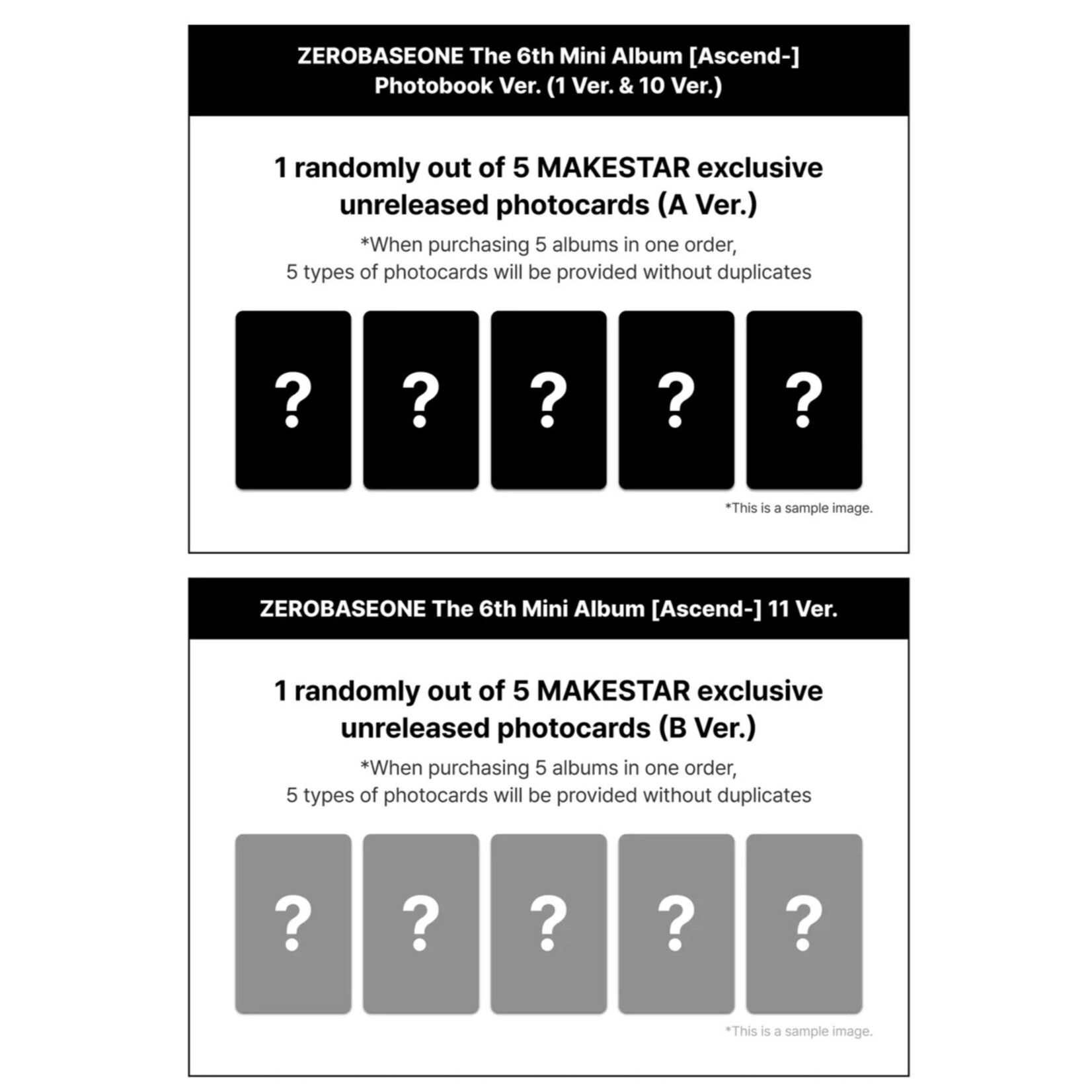 ZeroBaseOne ZEROBASEONE - The 6th Mini Album [Ascend-] (11 Ver.) + Random Photocard (MAKESTAR)