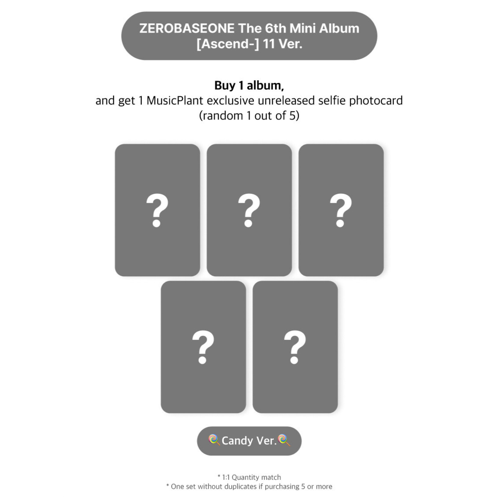 ZeroBaseOne ZEROBASEONE - The 6th Mini Album [Ascend-] (11 Ver.) + Random Photocard (MUSICPLANT)