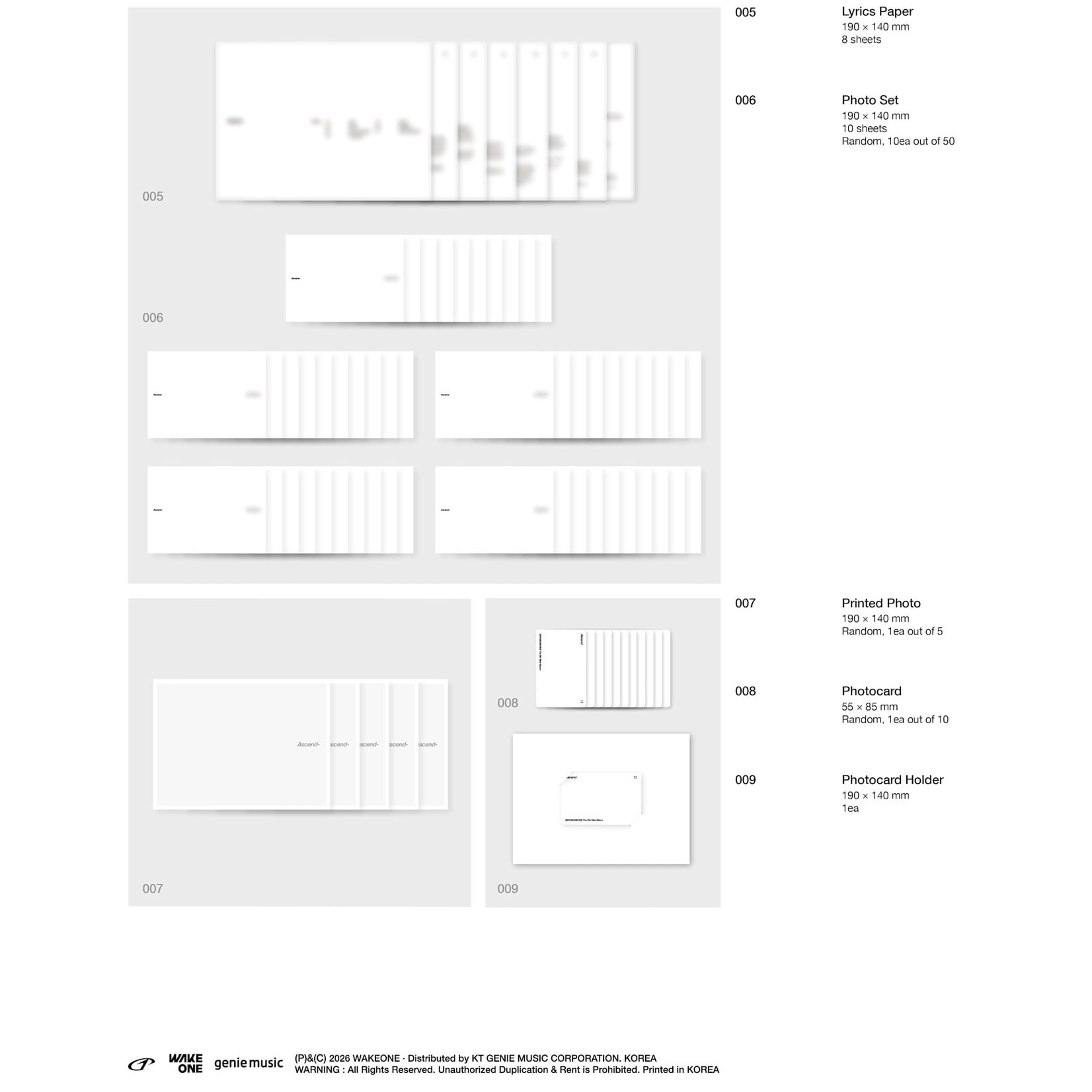 ZeroBaseOne ZEROBASEONE - The 6th Mini Album [Ascend-] (11 Ver.) + Random Photocard (HELLOLIVE)