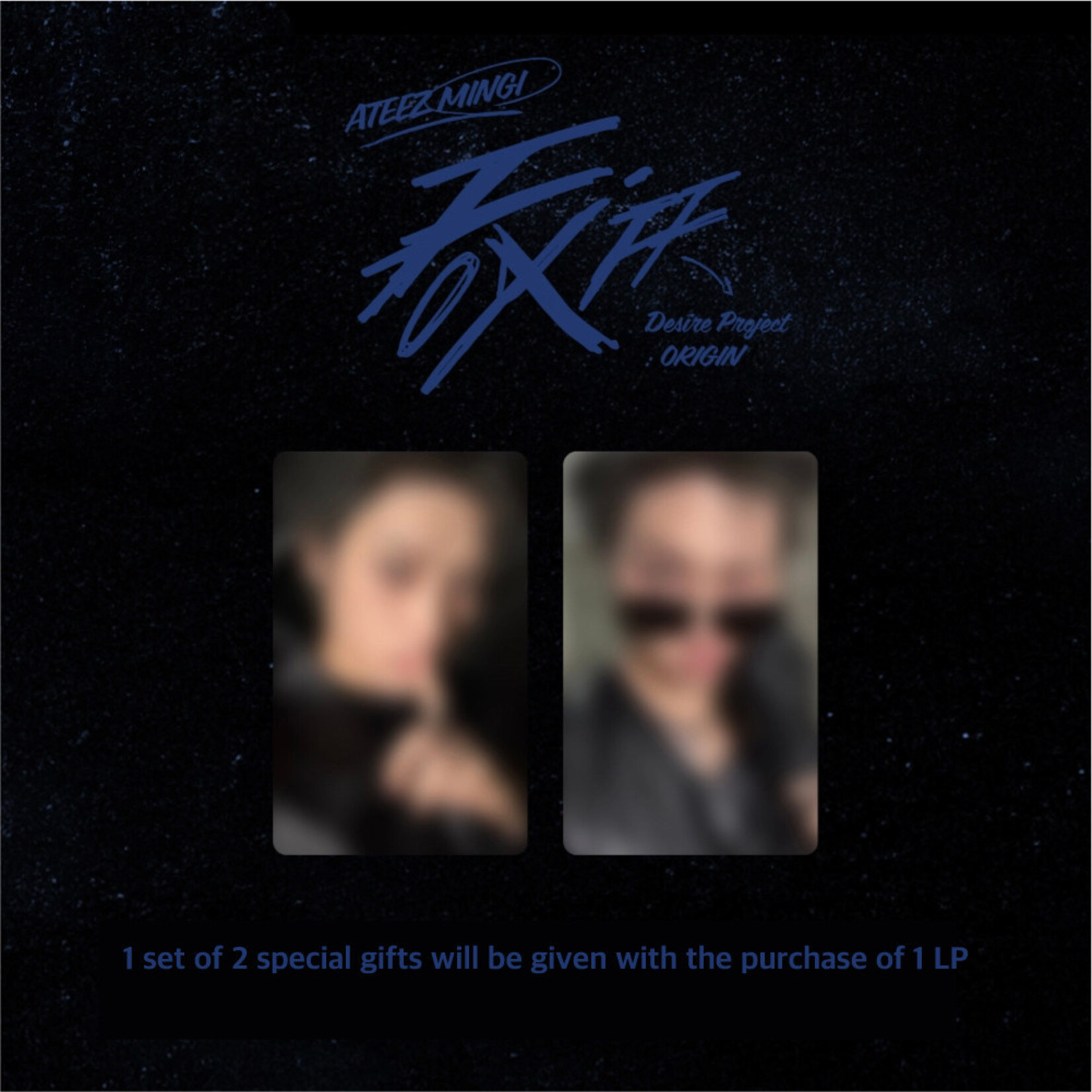 ATEEZ MINGI (ATEEZ) - [FIX OFF Desire Project : ORIGIN] (Gray Marbled Color LP) + 2 Photocard (KQ SHOP)