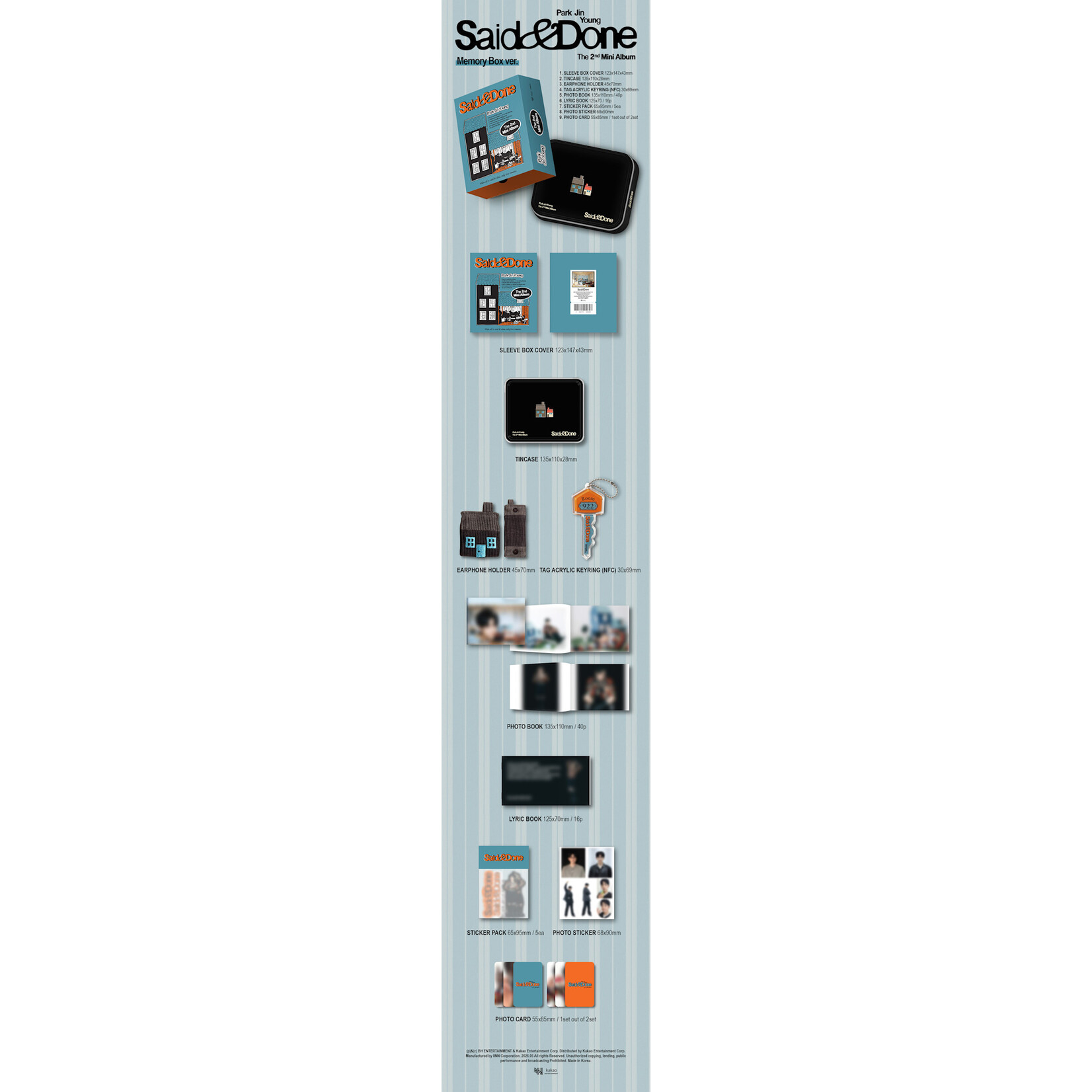 GOT7 Park Jin Young - THE 2ND MINI ALBUM [Said & Done] (Memory Box ver.)