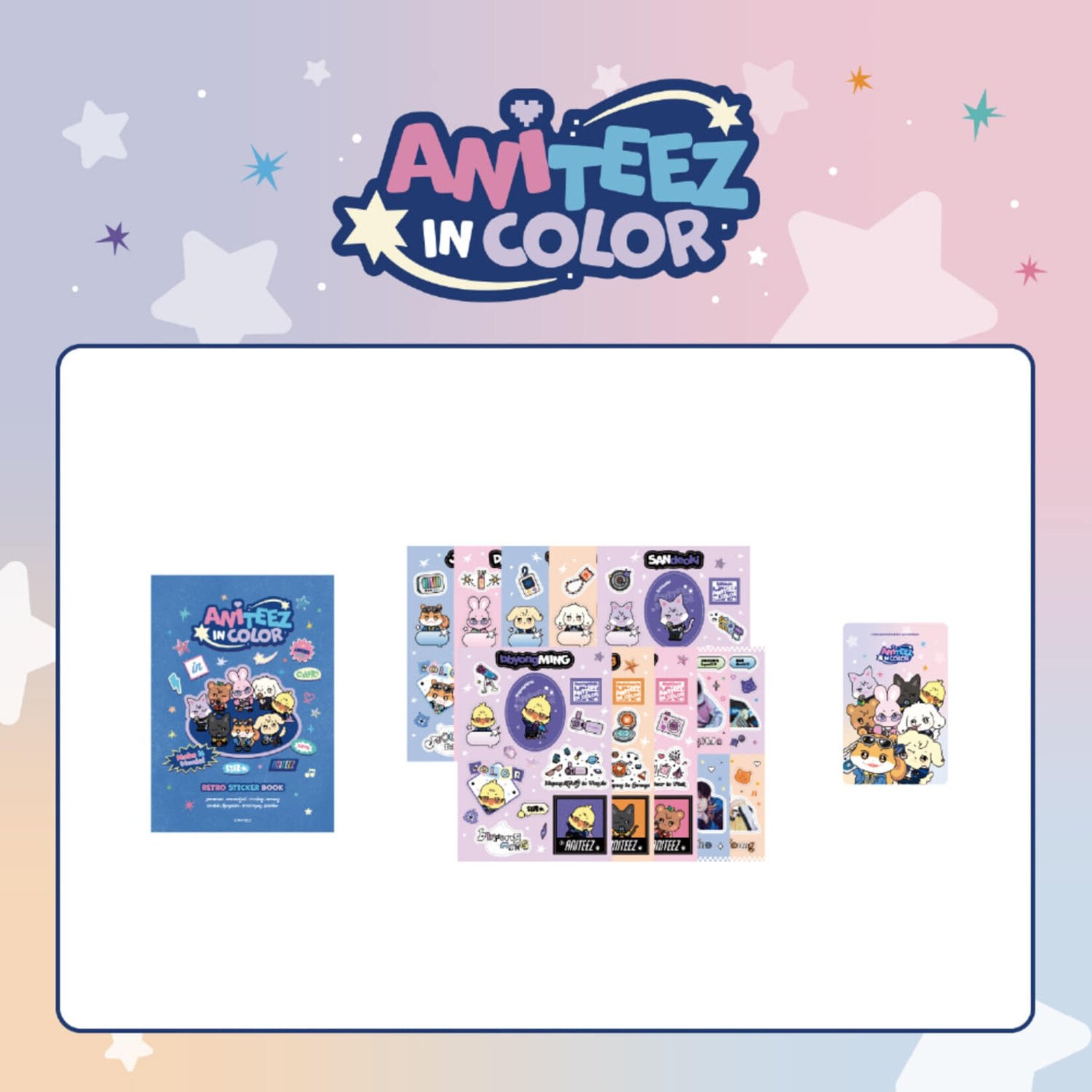 ATEEZ ATEEZ - 'ANITEEZ IN COLOR' MD RETRO STICKER BOOK