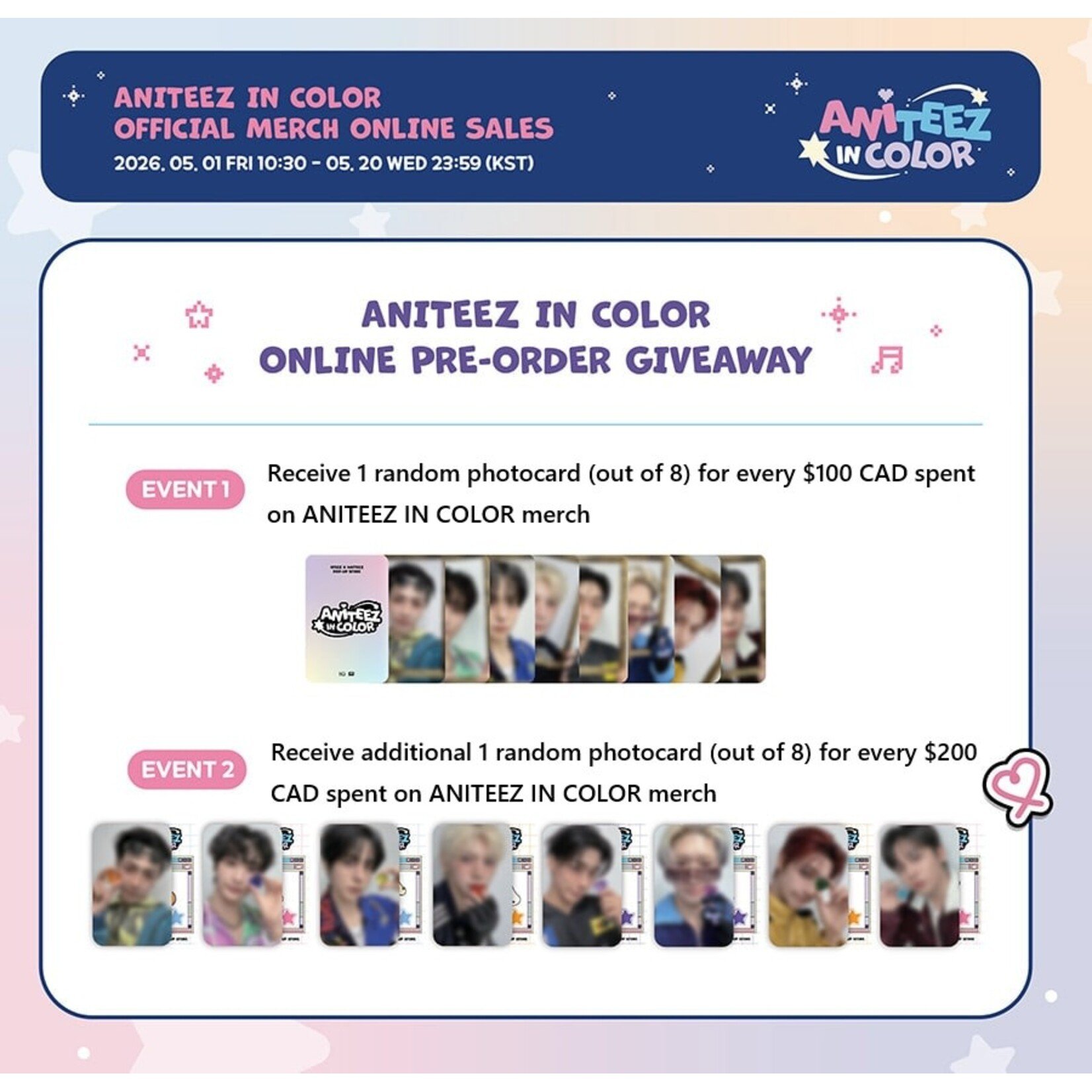 ATEEZ ATEEZ - 'ANITEEZ IN COLOR' MD FLAKE STICKER SET