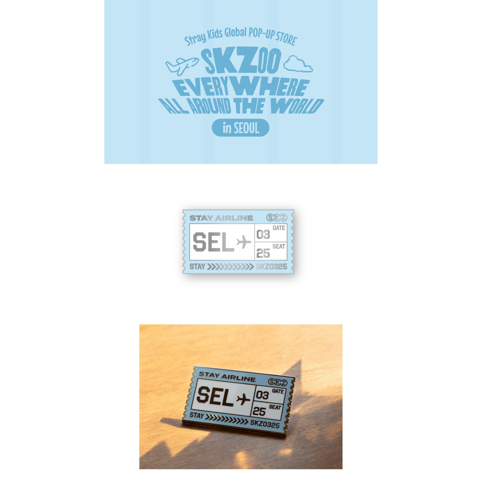 Stray Kids Stray Kids - SKZOO Everywhere All Around The World : METAL BADGE SEOUL Ver.