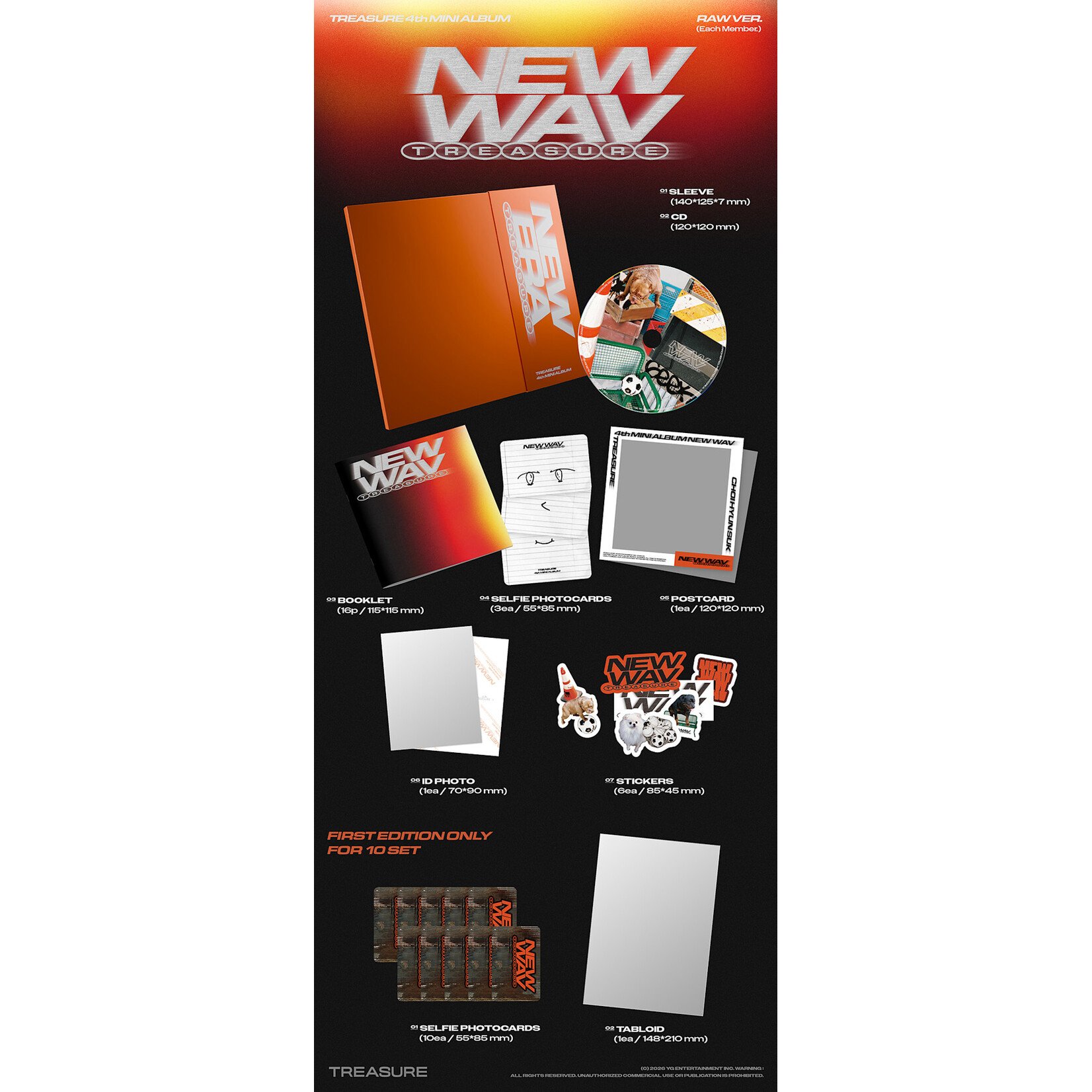 Treasure TREASURE - 4th MINI ALBUM [NEW WAV] (RAW VER.)