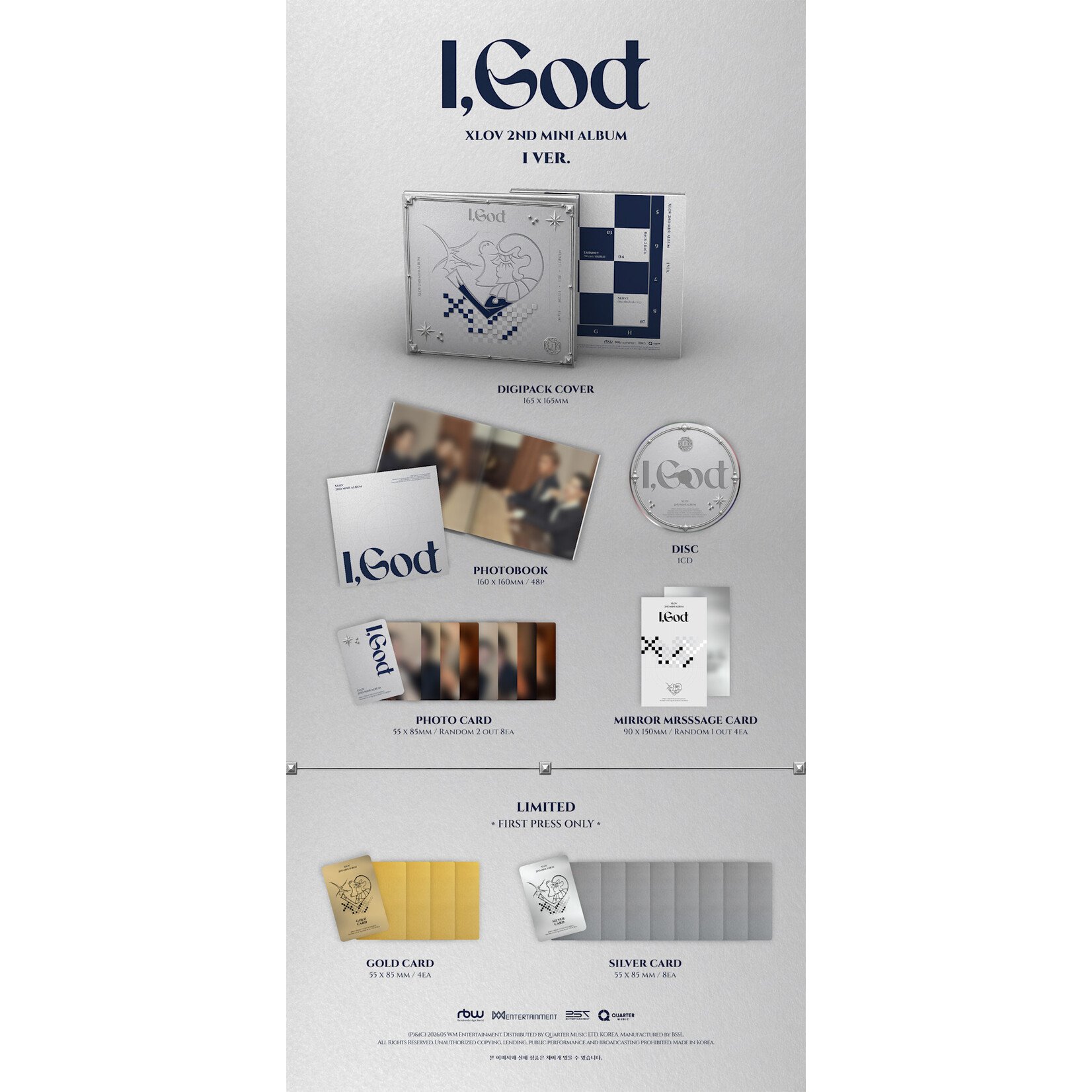 XLOV XLOV - 2ND MINI ALBUM [I,God] (FIRST PRESS)
