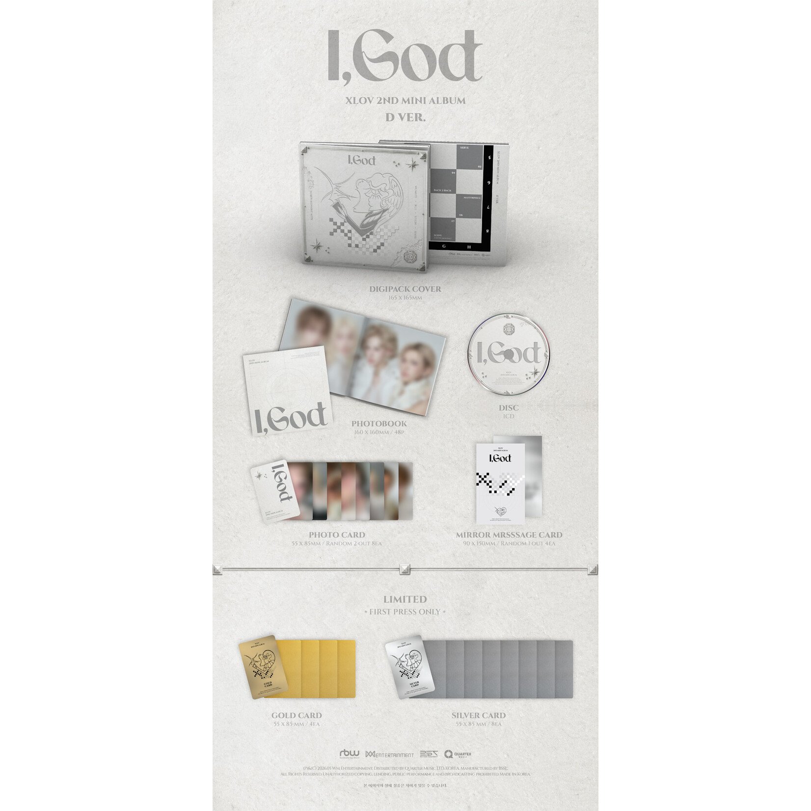 XLOV XLOV - 2ND MINI ALBUM [I,God] (FIRST PRESS)
