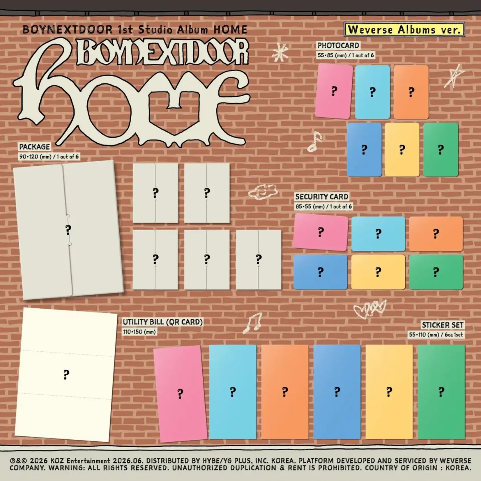 BoyNextDoor BOYNEXTDOOR - 1st Studio Album [HOME] (Weverse Albums ver.)
