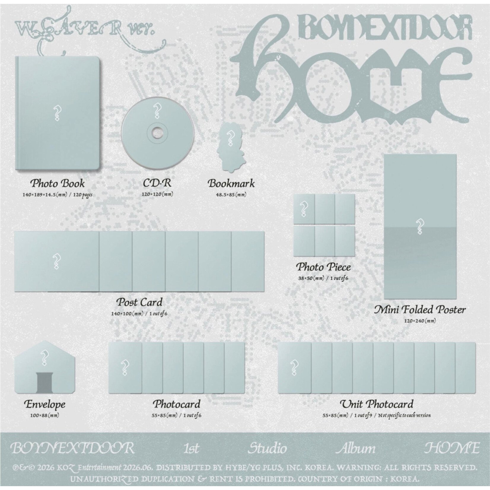 BoyNextDoor [EARLY-BIRD] BOYNEXTDOOR - 1st Studio Album [HOME] (Photobook Ver.) + Weverse Gift (WS)