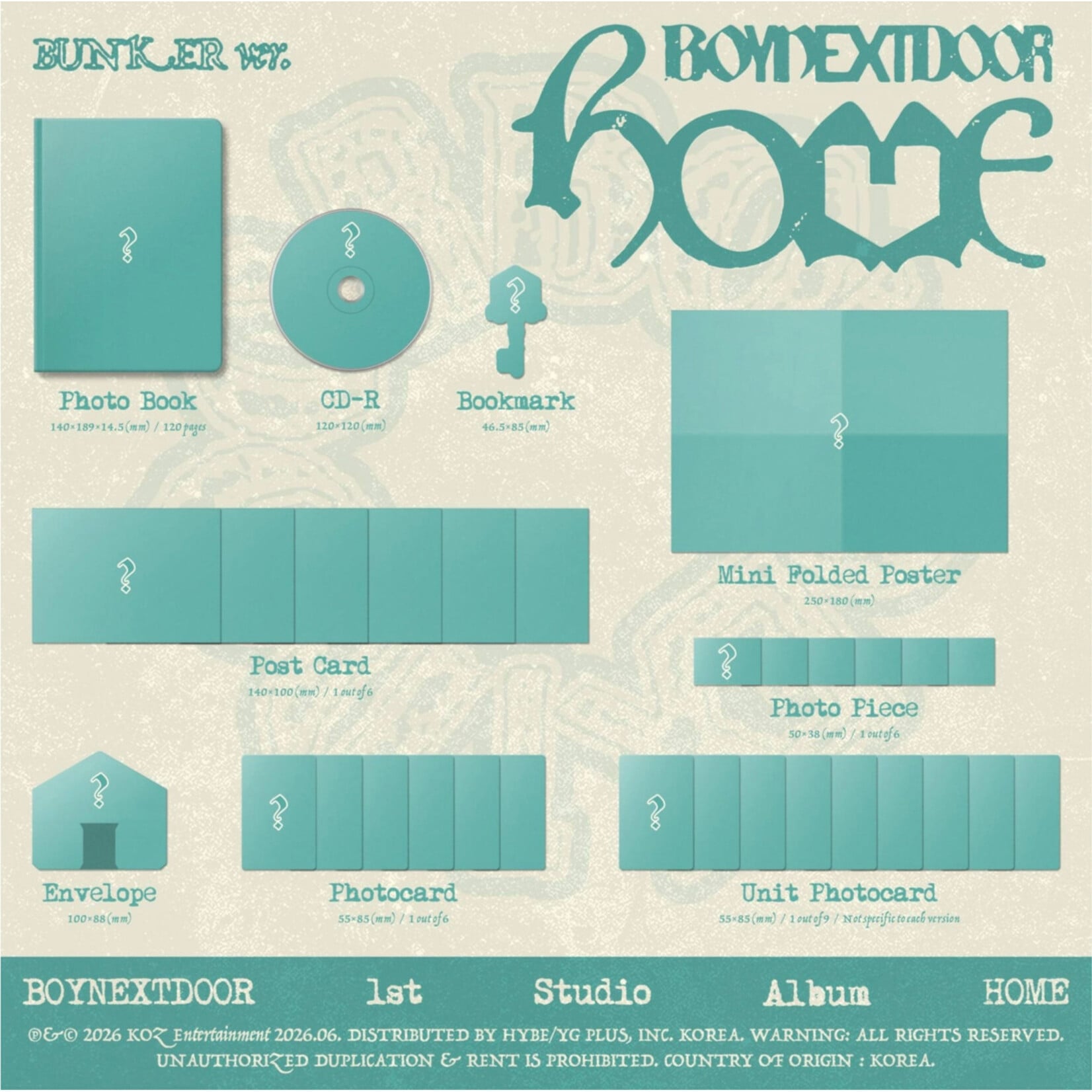 BoyNextDoor [EARLY-BIRD] BOYNEXTDOOR - 1st Studio Album [HOME] (Photobook Ver.) + Weverse Gift (WS)