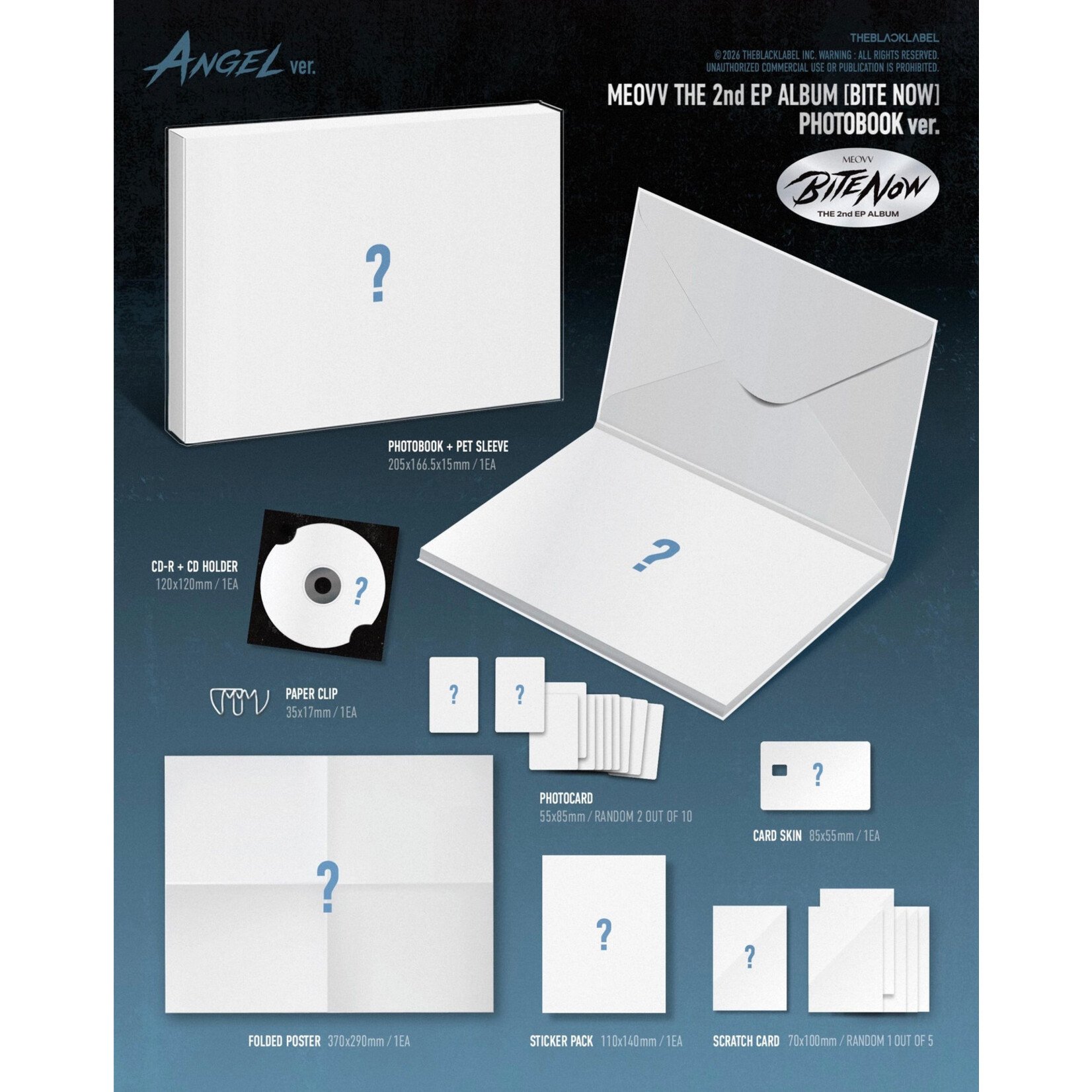 MEOVV MEOVV - THE 2nd EP ALBUM [BITE NOW] (PHOTOBOOK ver.) + Random Photocard (YG)
