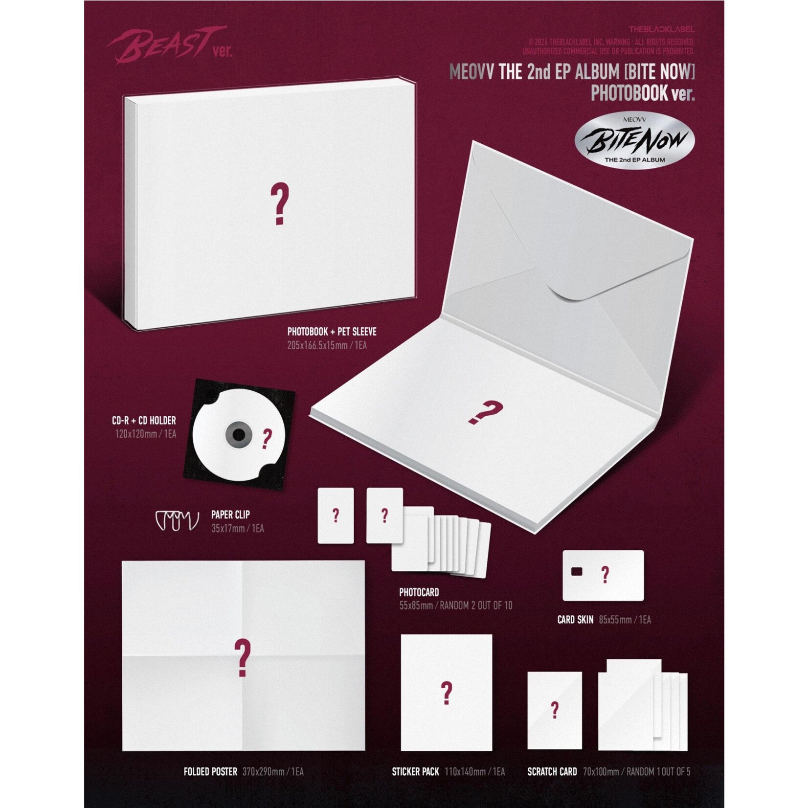 MEOVV MEOVV - THE 2nd EP ALBUM [BITE NOW] (PHOTOBOOK ver.) + Random Photocard (WITHMUU)