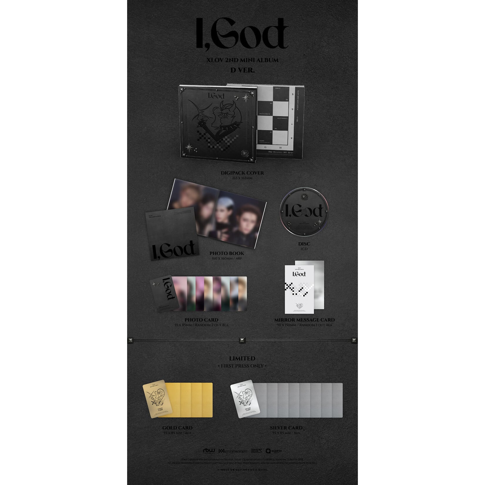 XLOV XLOV - 2ND MINI ALBUM [I,God] + Random Photocard (HELLOLIVE)
