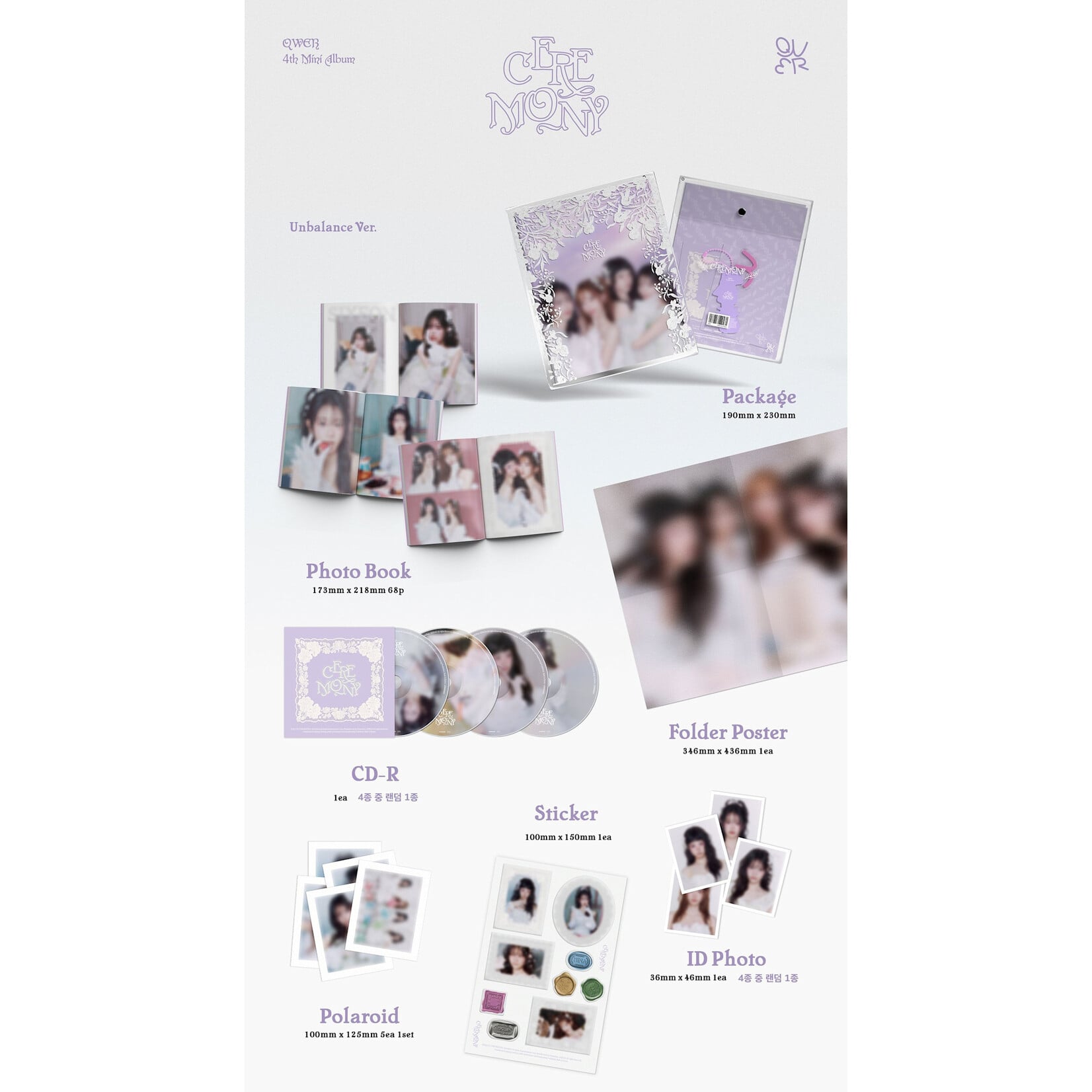 QWER QWER - 4th Mini Album [CEREMONY] (Photobook Ver.) + Random Photocard (SW)