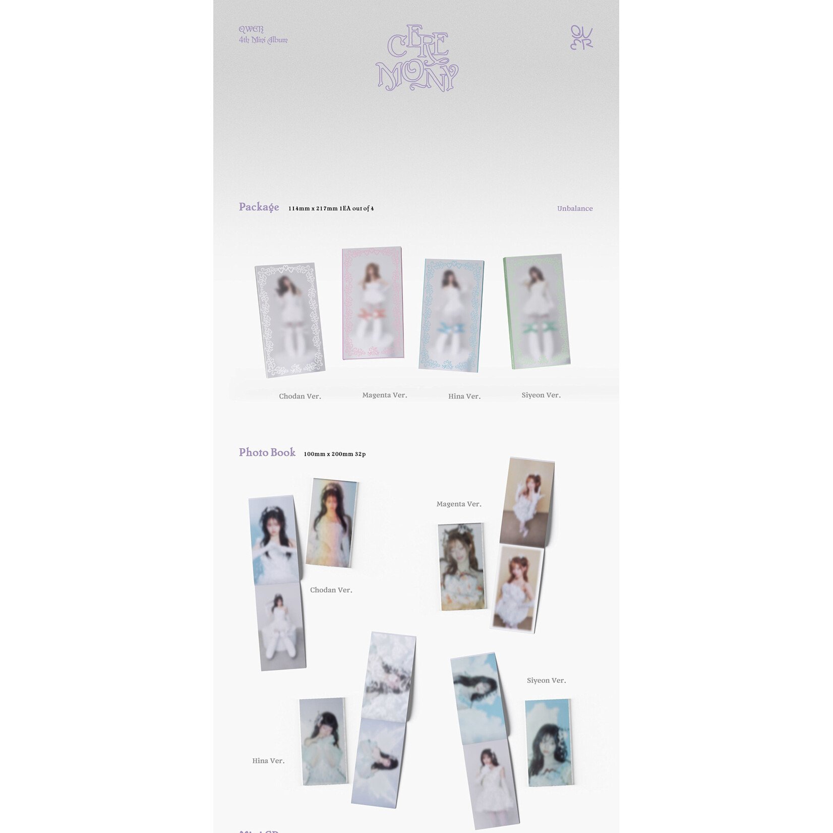 QWER QWER - 4th Mini Album [CEREMONY] (Booklet Ver.) + Random Photocard (SW)