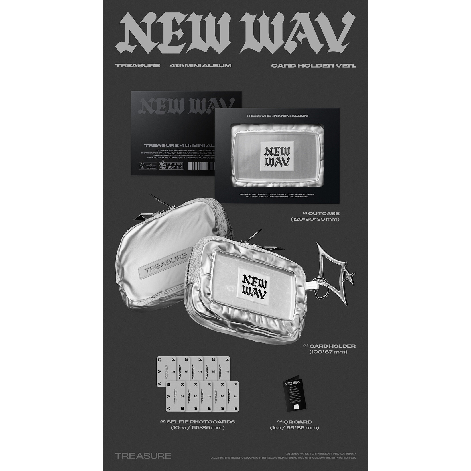 Treasure TREASURE - 4th MINI ALBUM [NEW WAV] (CARD HOLDER VER.) (Limited Edition)