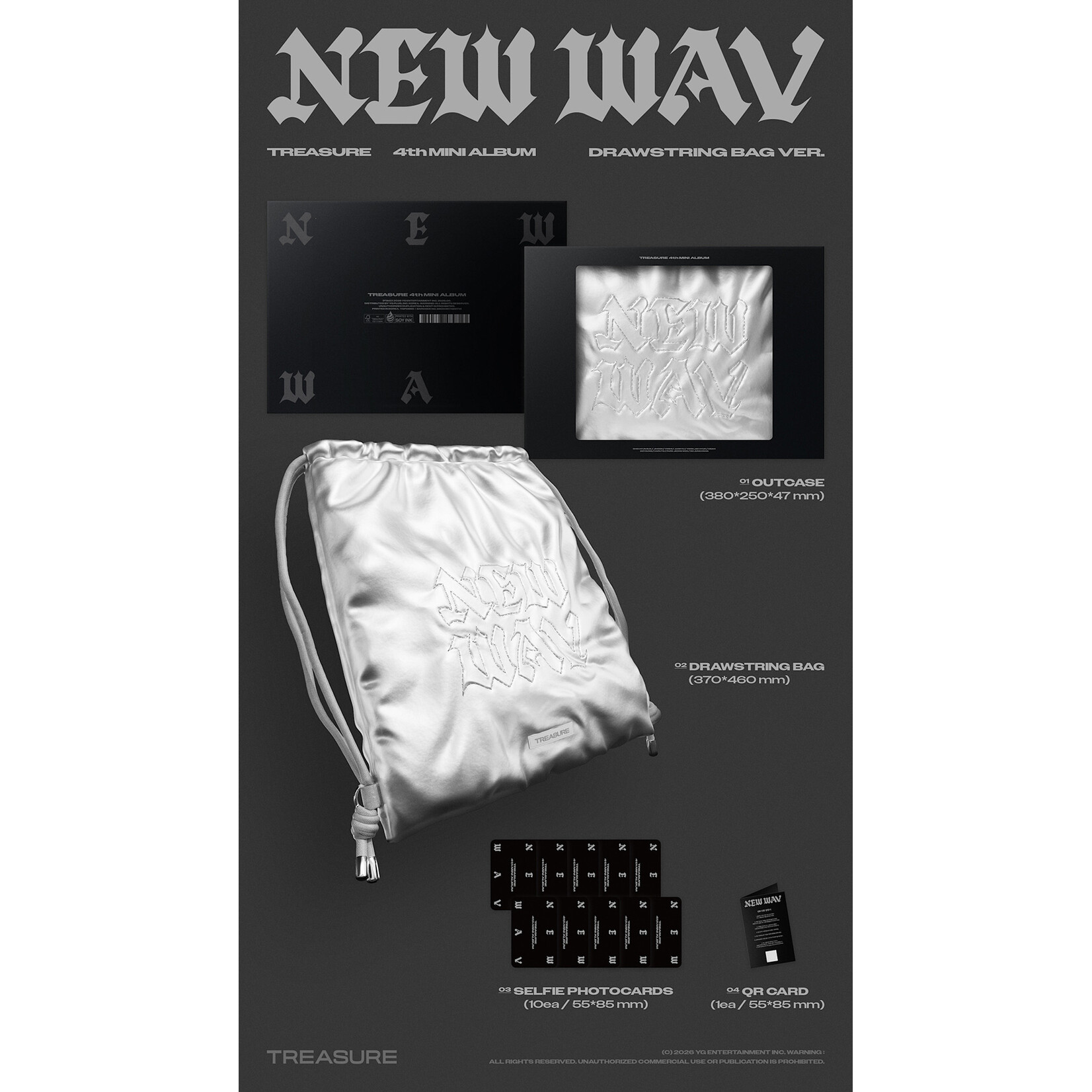Treasure TREASURE - 4th MINI ALBUM [NEW WAV] (DRAWSTRING BAG VER.) (Limited Edition)