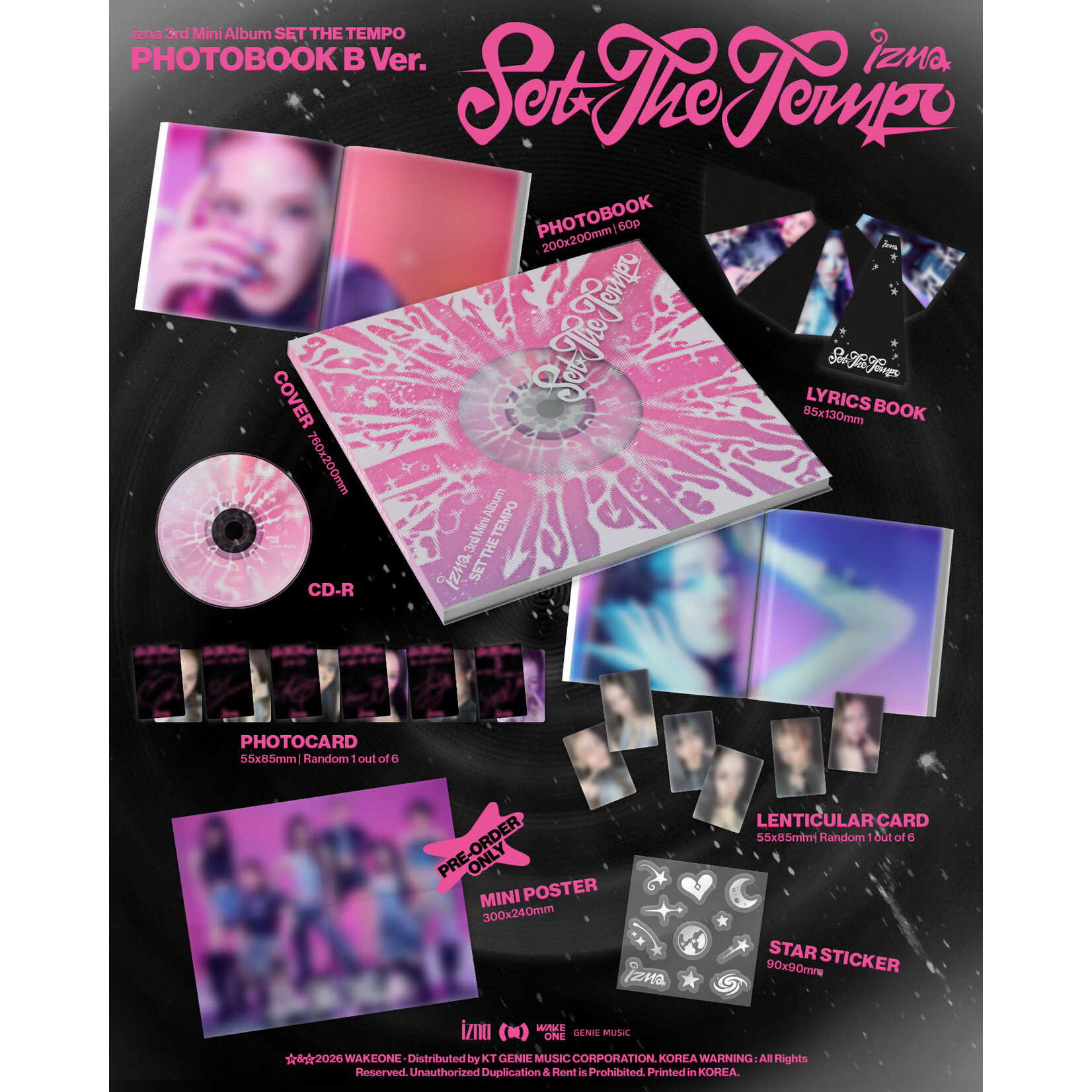 izna izna - 3rd Mini Album [SET THE TEMPO] (Photobook Ver.)