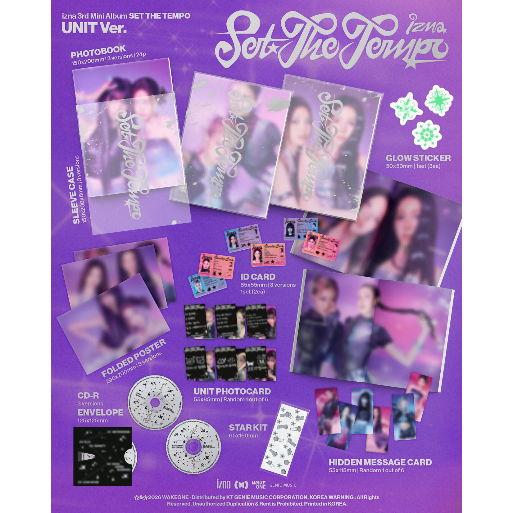 izna izna - 3rd Mini Album [SET THE TEMPO] (UNIT Ver.)