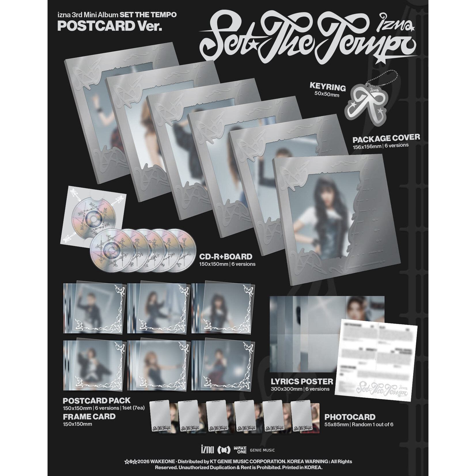 izna izna - 3rd Mini Album [SET THE TEMPO] (POSTCARD Ver.)