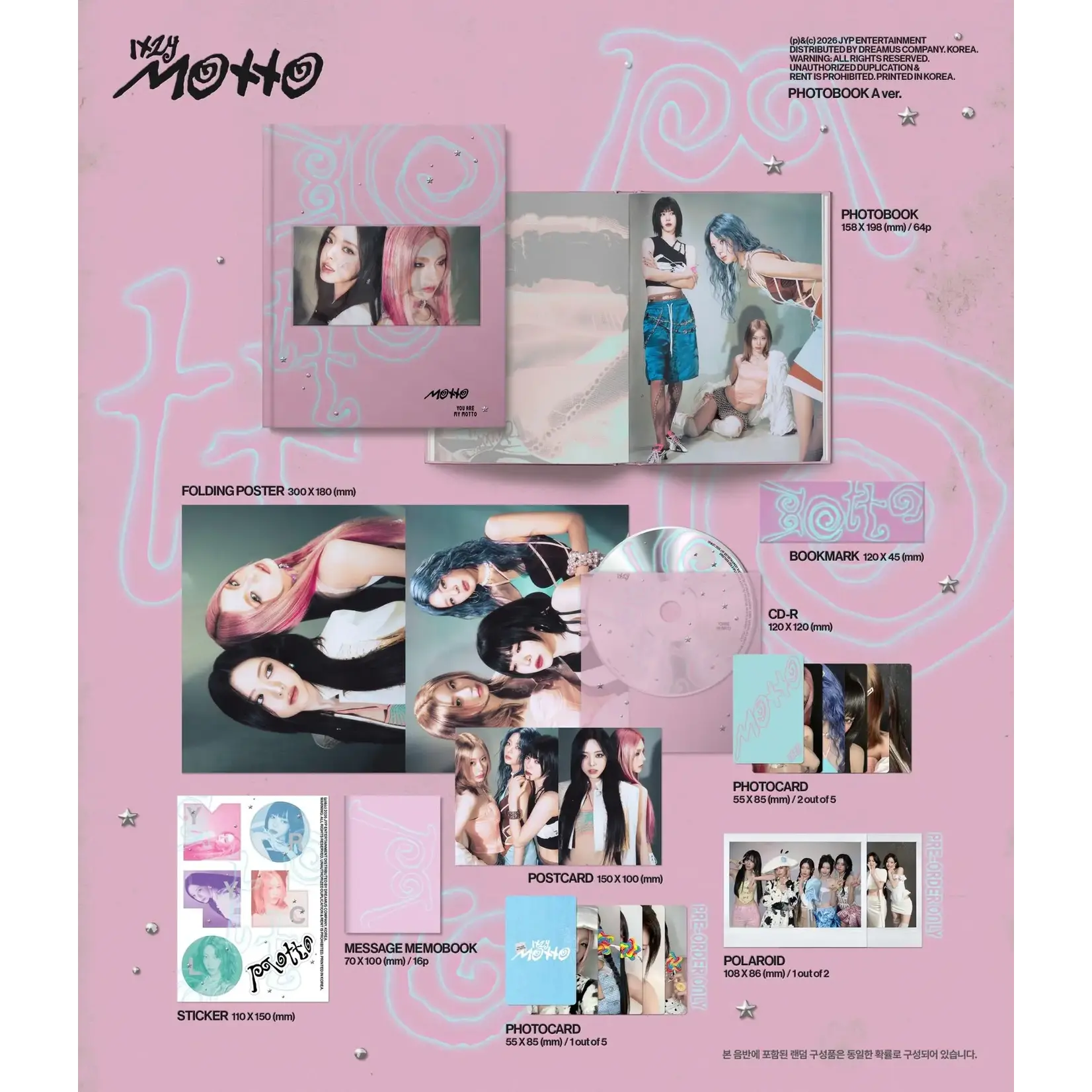Itzy (LUCKY DRAW) ITZY - [Motto] (PHOTOBOOK Ver.) + Random Photocard (MAKESTAR)