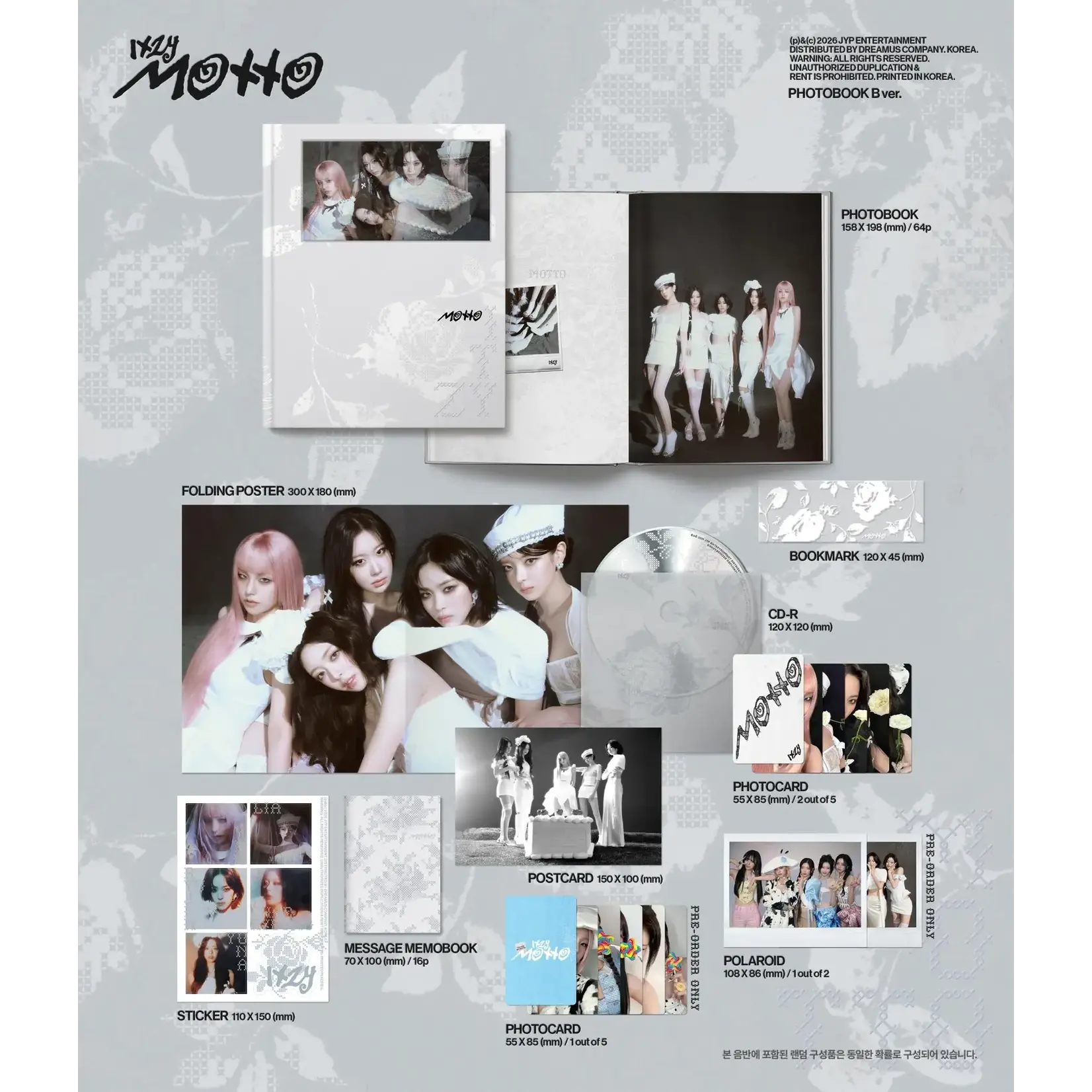 Itzy (LUCKY DRAW) ITZY - [Motto] (PHOTOBOOK Ver.) + Random Photocard (MAKESTAR)