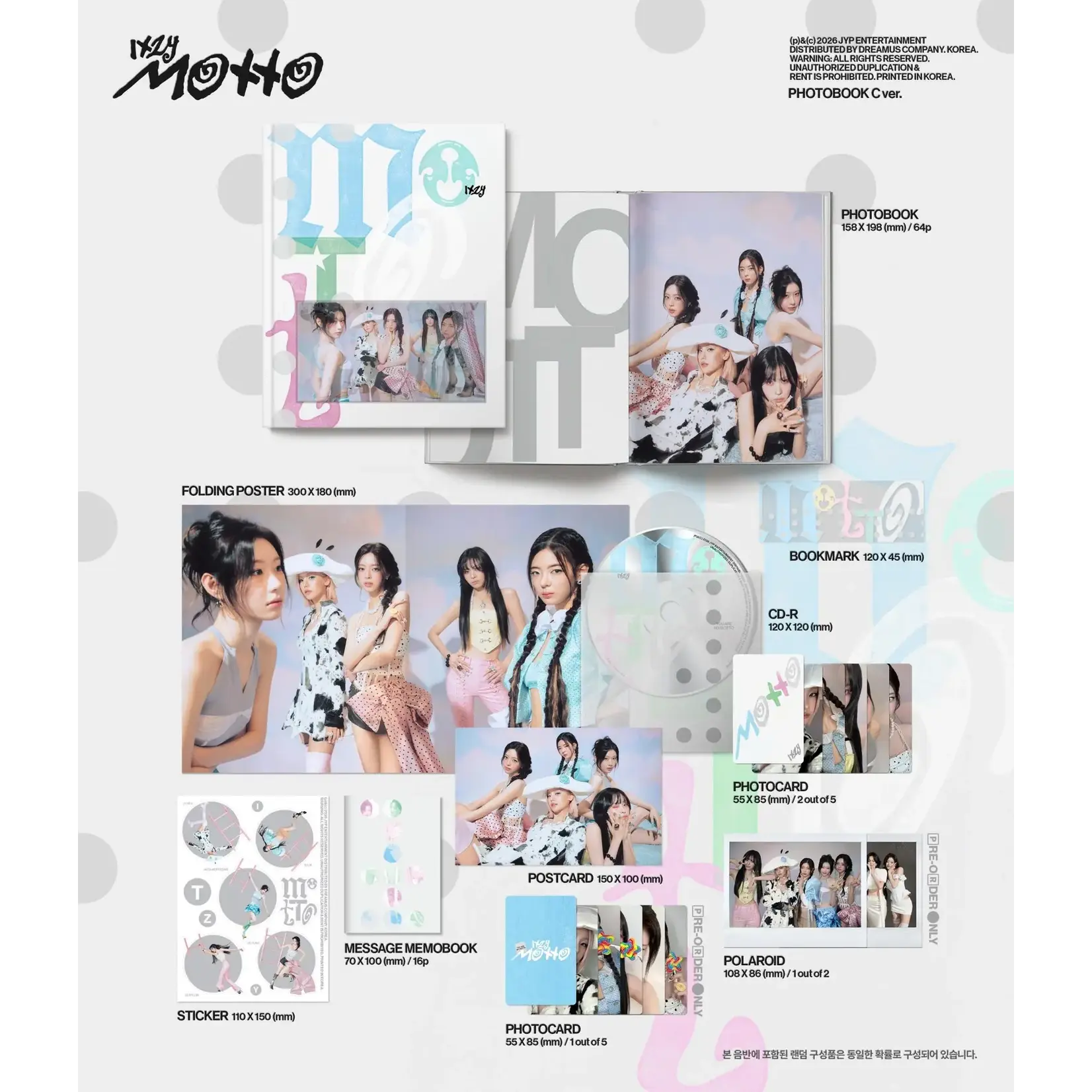 Itzy (LUCKY DRAW) ITZY - [Motto] (PHOTOBOOK Ver.) + Random Photocard (MAKESTAR)