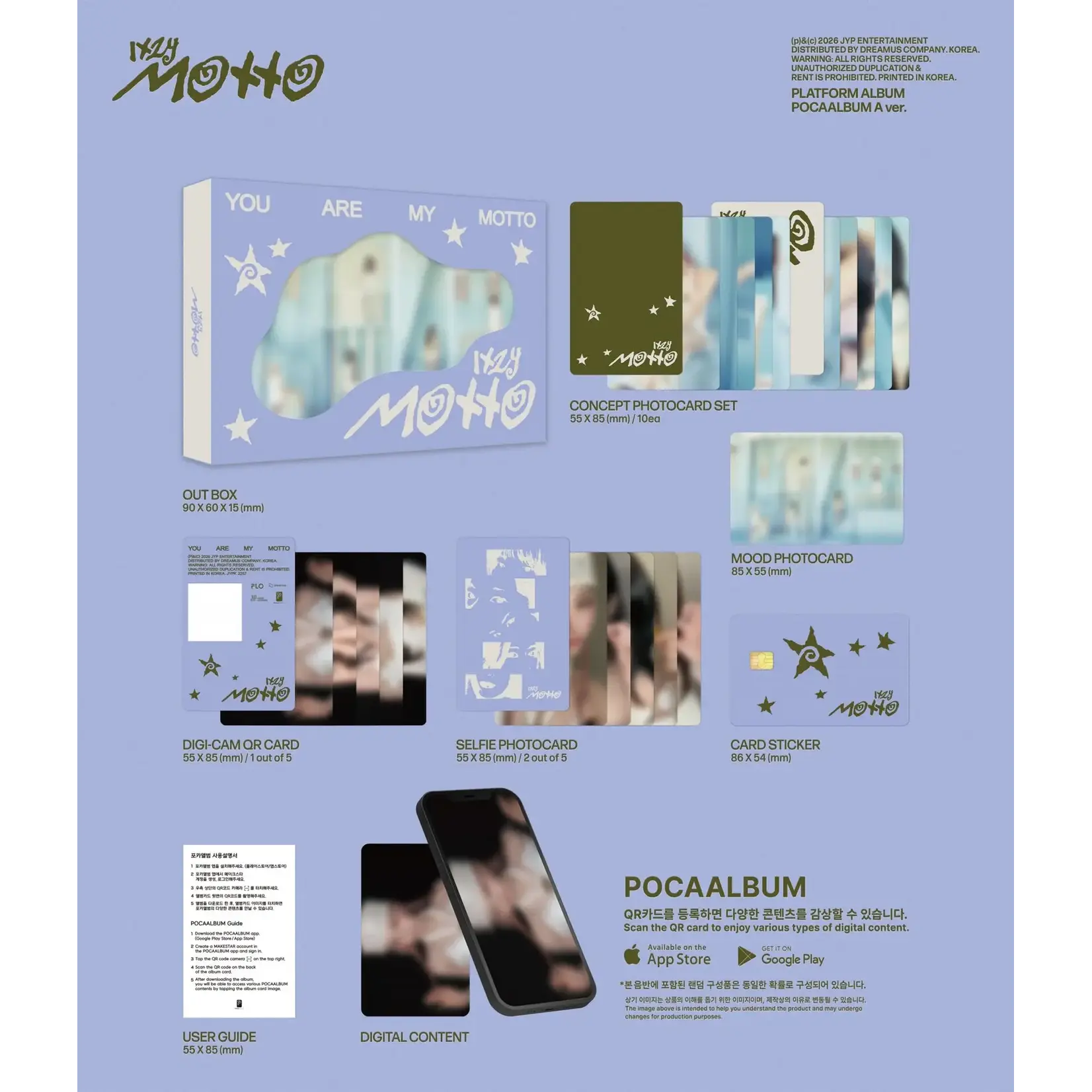 Itzy (LUCKY DRAW) ITZY - [Motto] (POCAALBUM Ver.) + Random Photocard (MAKESTAR)