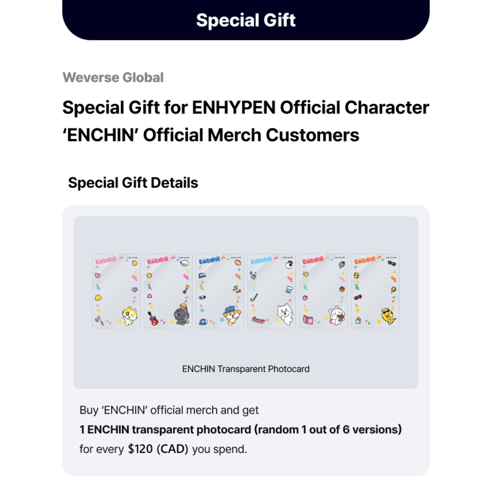Enhypen ENHYPEN - [ENCHIN] Official Light Stick Cover