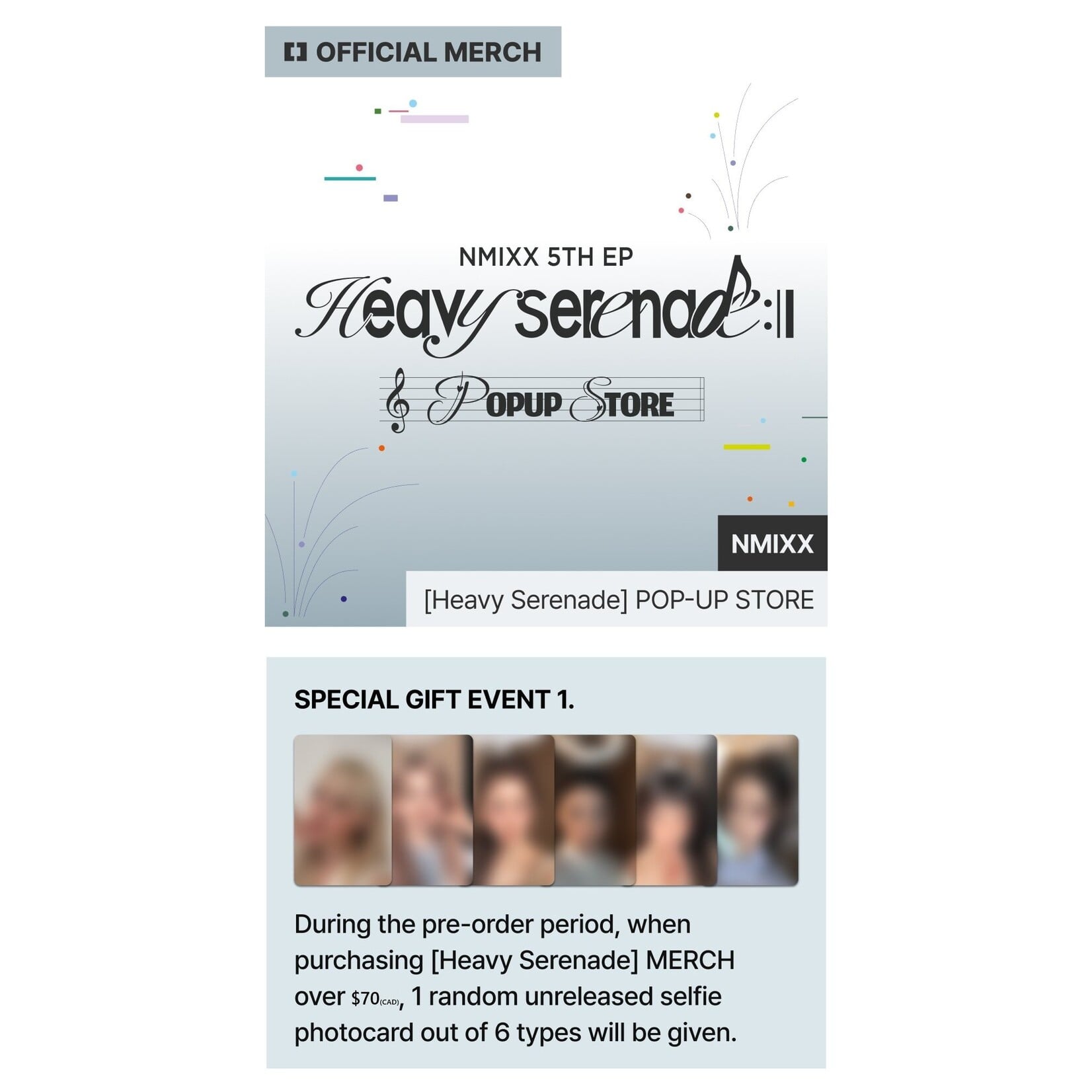 NMIXX NMIXX - [Heavy Serenade] POP-UP STORE - PHOTOCARD HOLDER KEYRING & PHOTOCARD SET