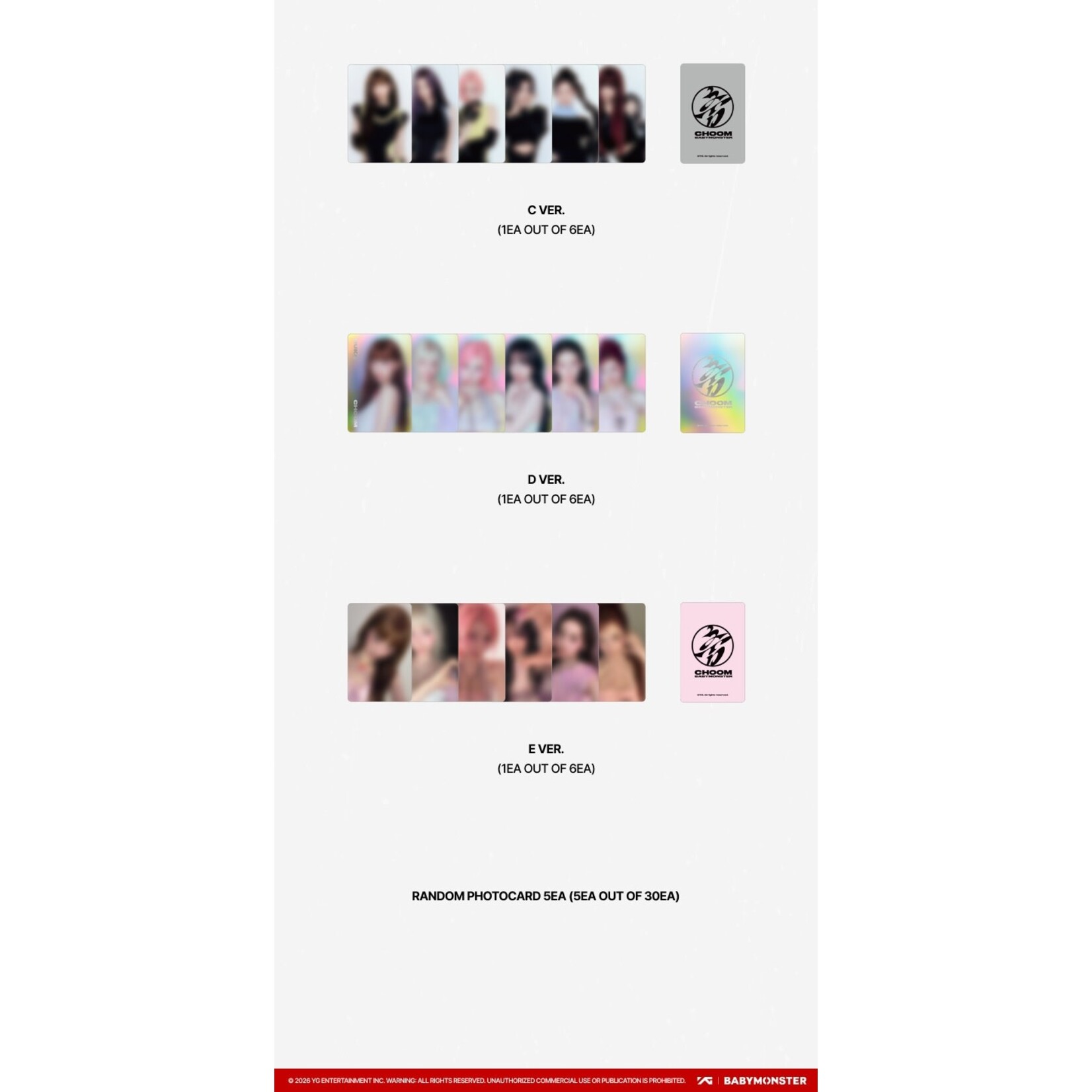 BABYMONSTER BABYMONSTER - [CHOOM] BABYMONSTER TRADING PHOTOCARD PACK