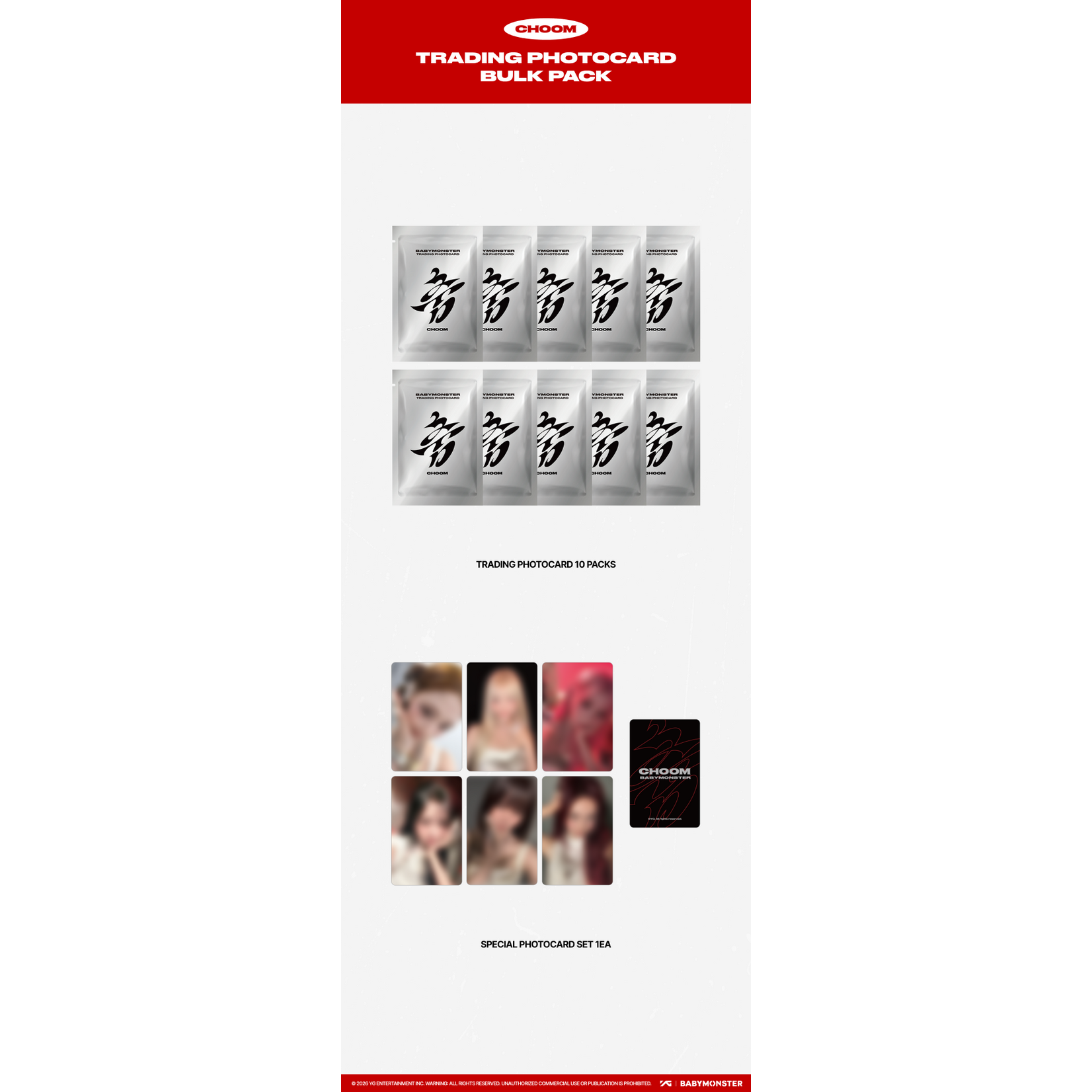 BABYMONSTER BABYMONSTER - [CHOOM] BABYMONSTER TRADING PHOTOCARD BULK PACK