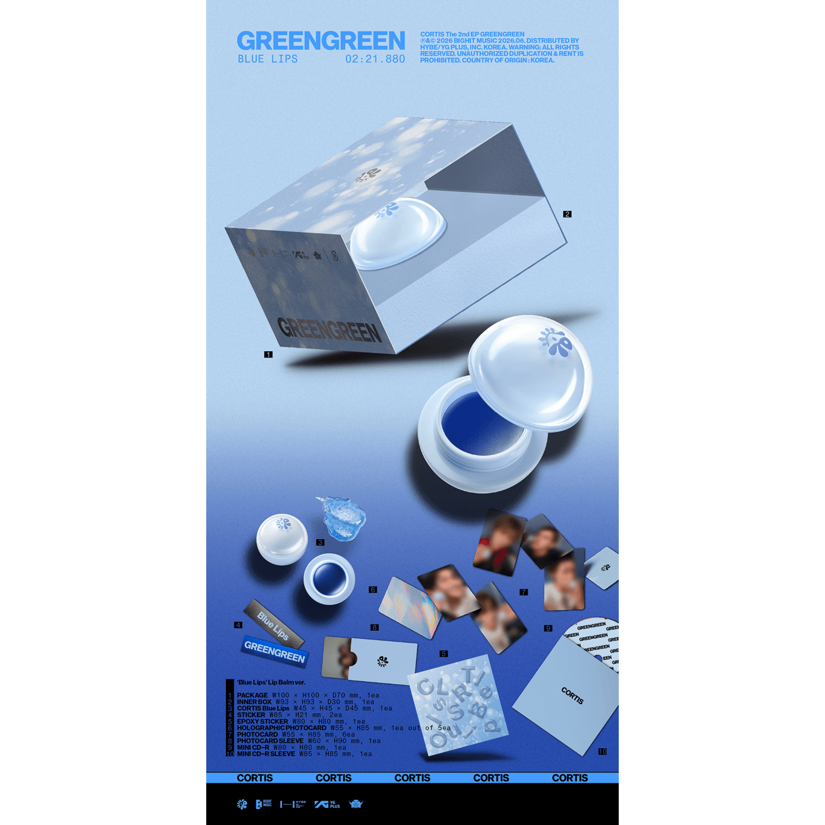 CORTIS CORTIS - The 2nd EP [GREENGREEN] ​('Blue Lips' Lip Balm ver.)​