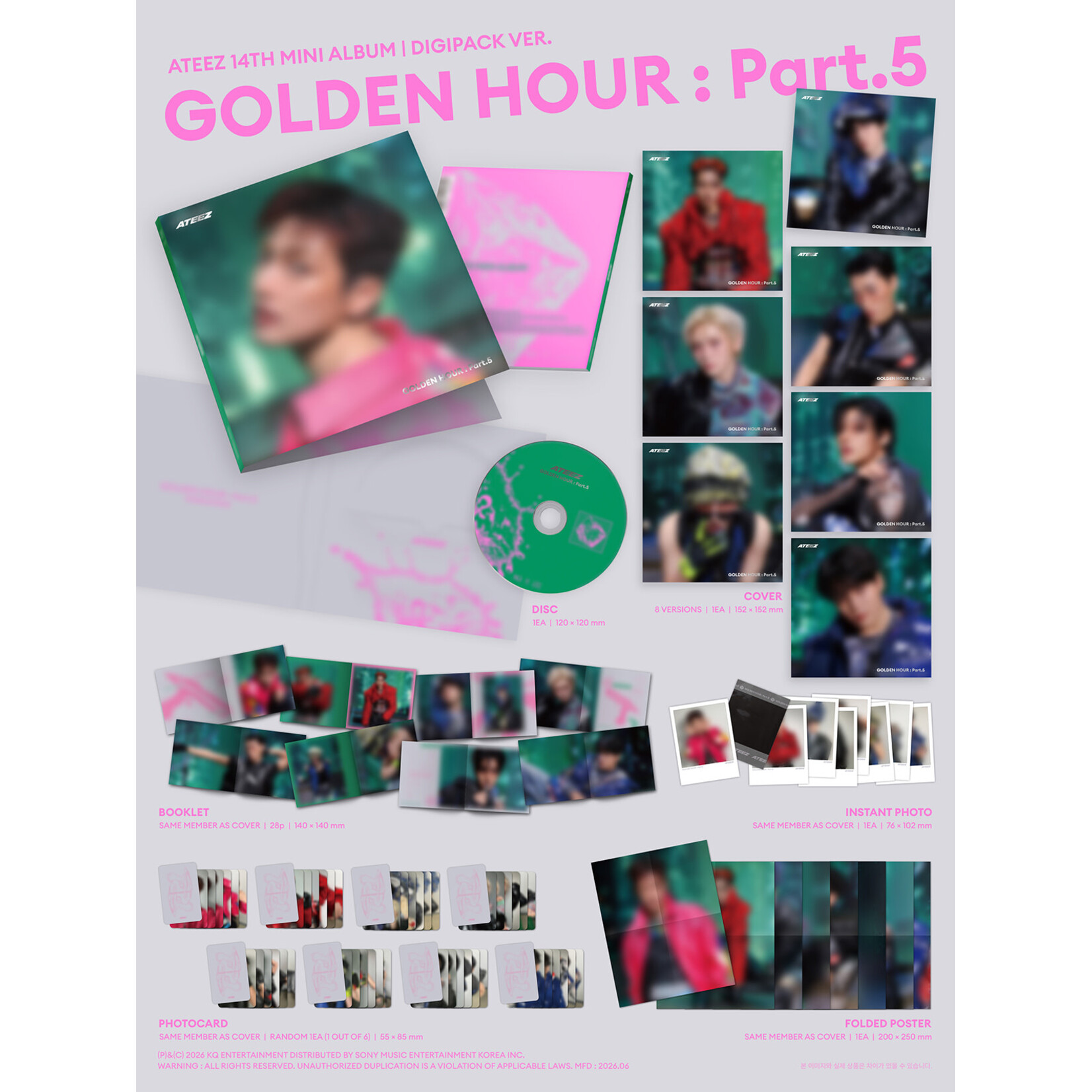 ATEEZ ATEEZ - 14th Mini [GOLDEN HOUR : Part.5] (DIGIPACK VER.)