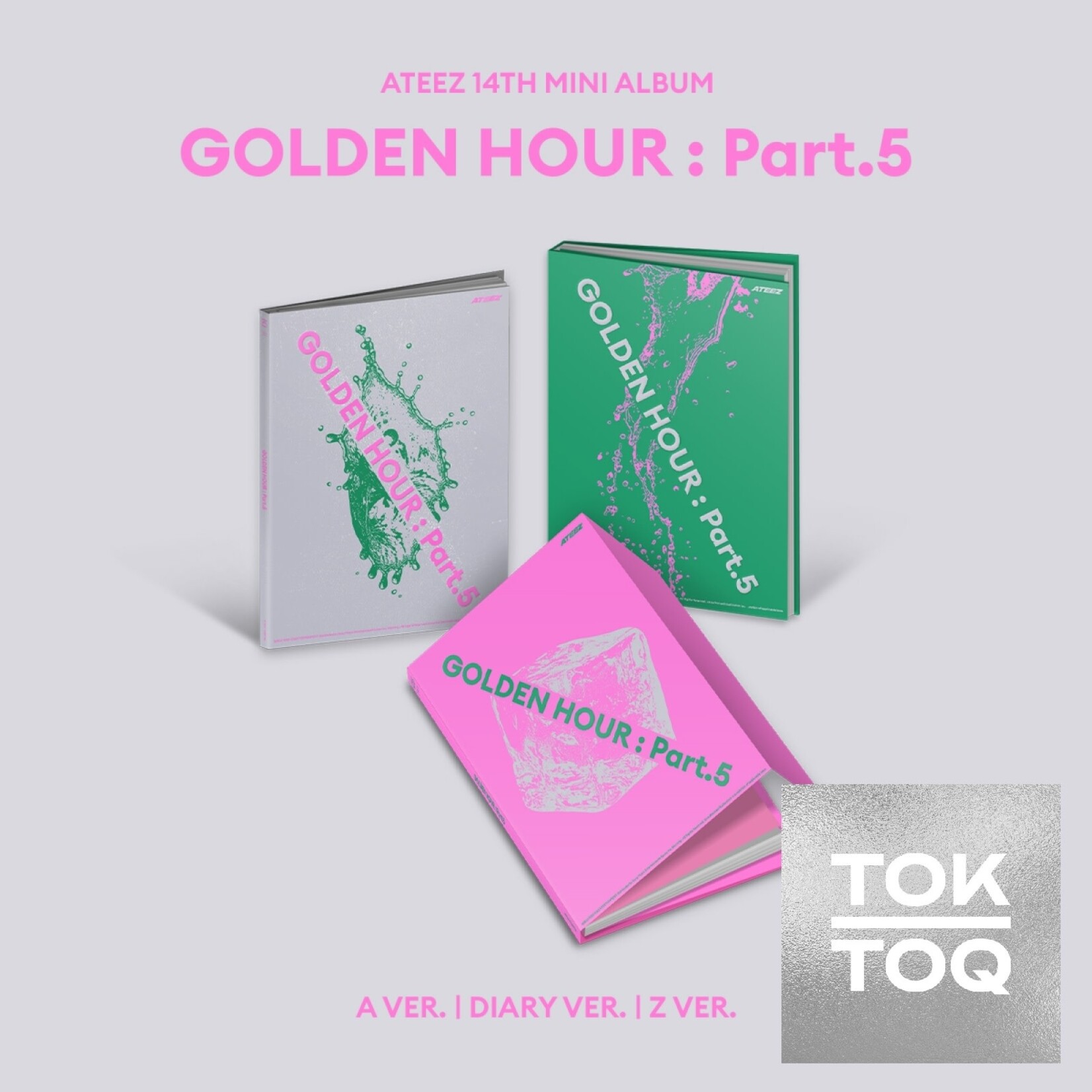 ATEEZ ATEEZ - 14th Mini [GOLDEN HOUR : Part.5] (Photobook Ver.) + Random Photocard (TOKTOQ)