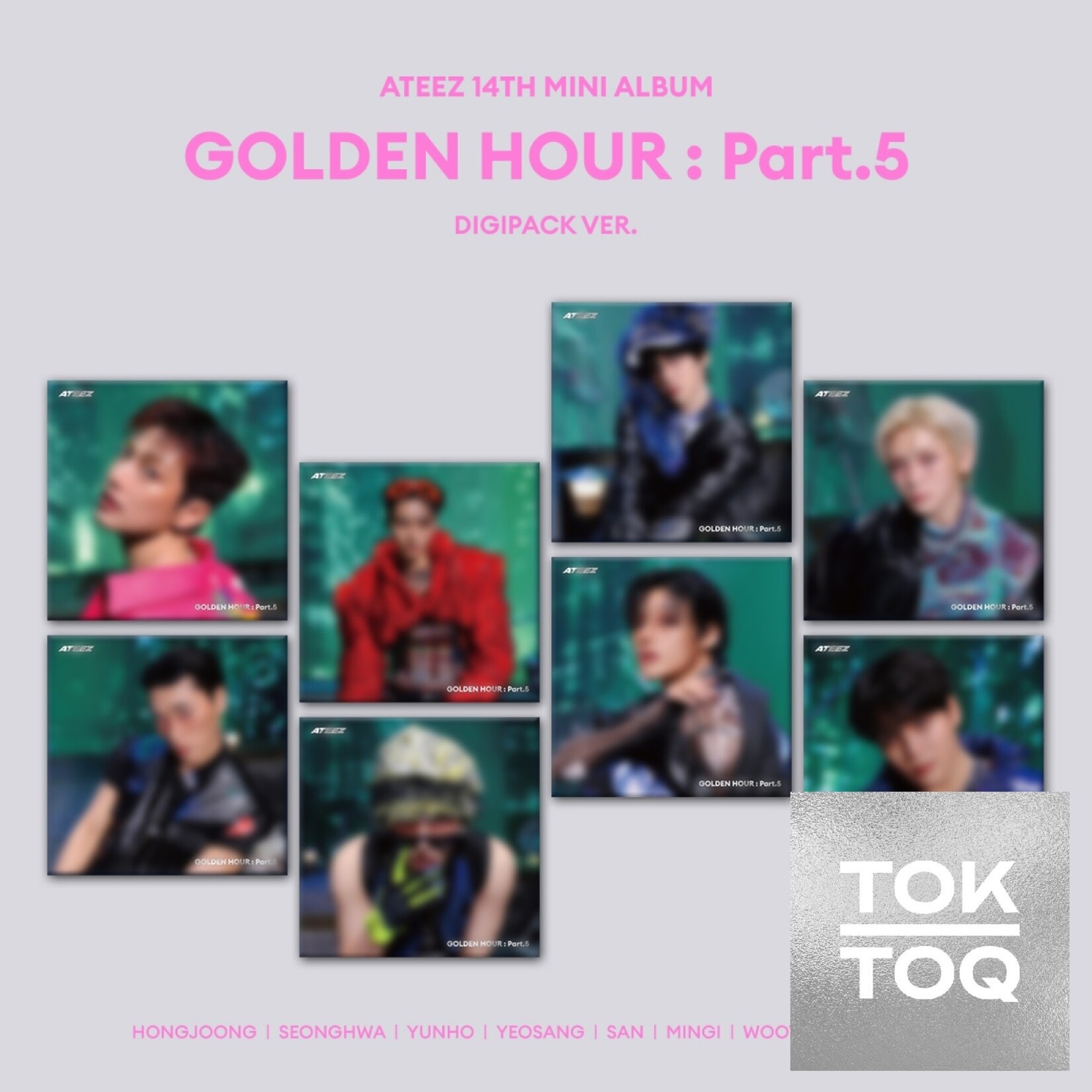 ATEEZ ATEEZ - 14th Mini [GOLDEN HOUR : Part.5] (DIGIPACK VER.) + Random Photocard (TOKTOQ)